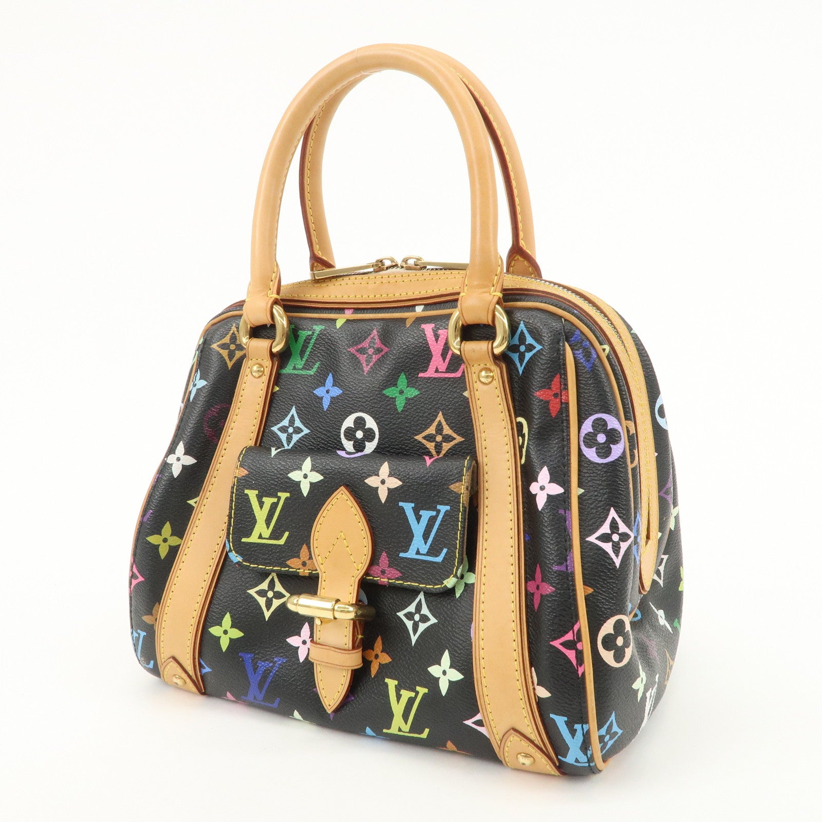 Louis Vuitton Monogram Multicolor Priscilla Hand Bag Noir M40097