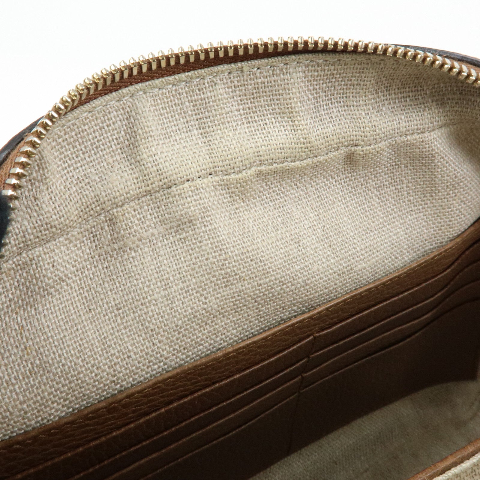 GUCCI Interlocking G Canvas Leather Shoulder Crossbody Bag 449413