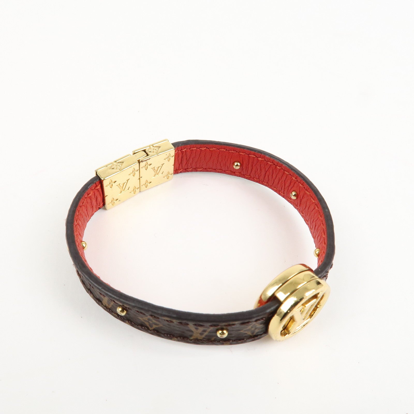Louis Vuitton Monogram LV Circle Reversible Bracelet M6268E Used