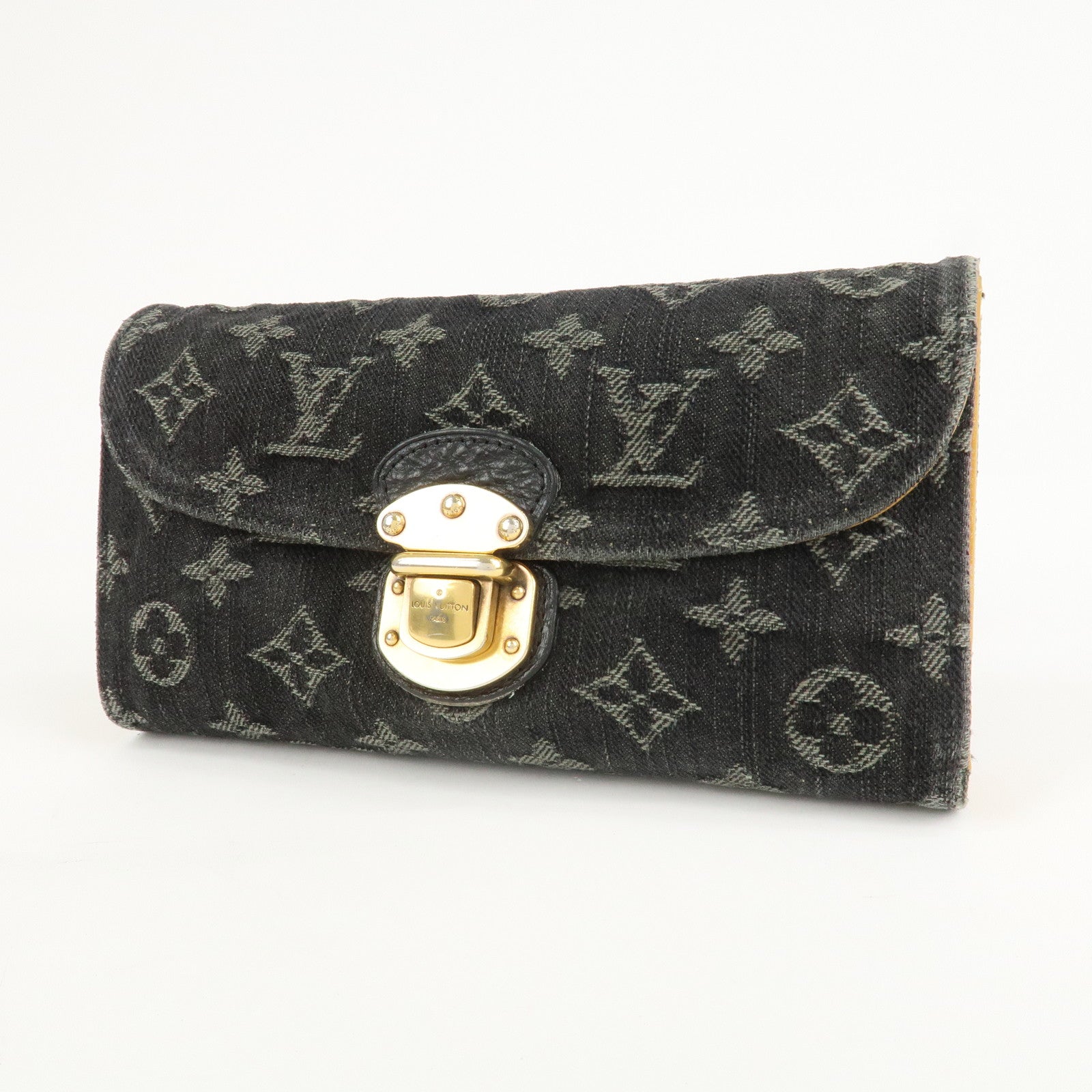 Louis Vuitton Monogram Denim Portefeuille Amelia Noir M95512