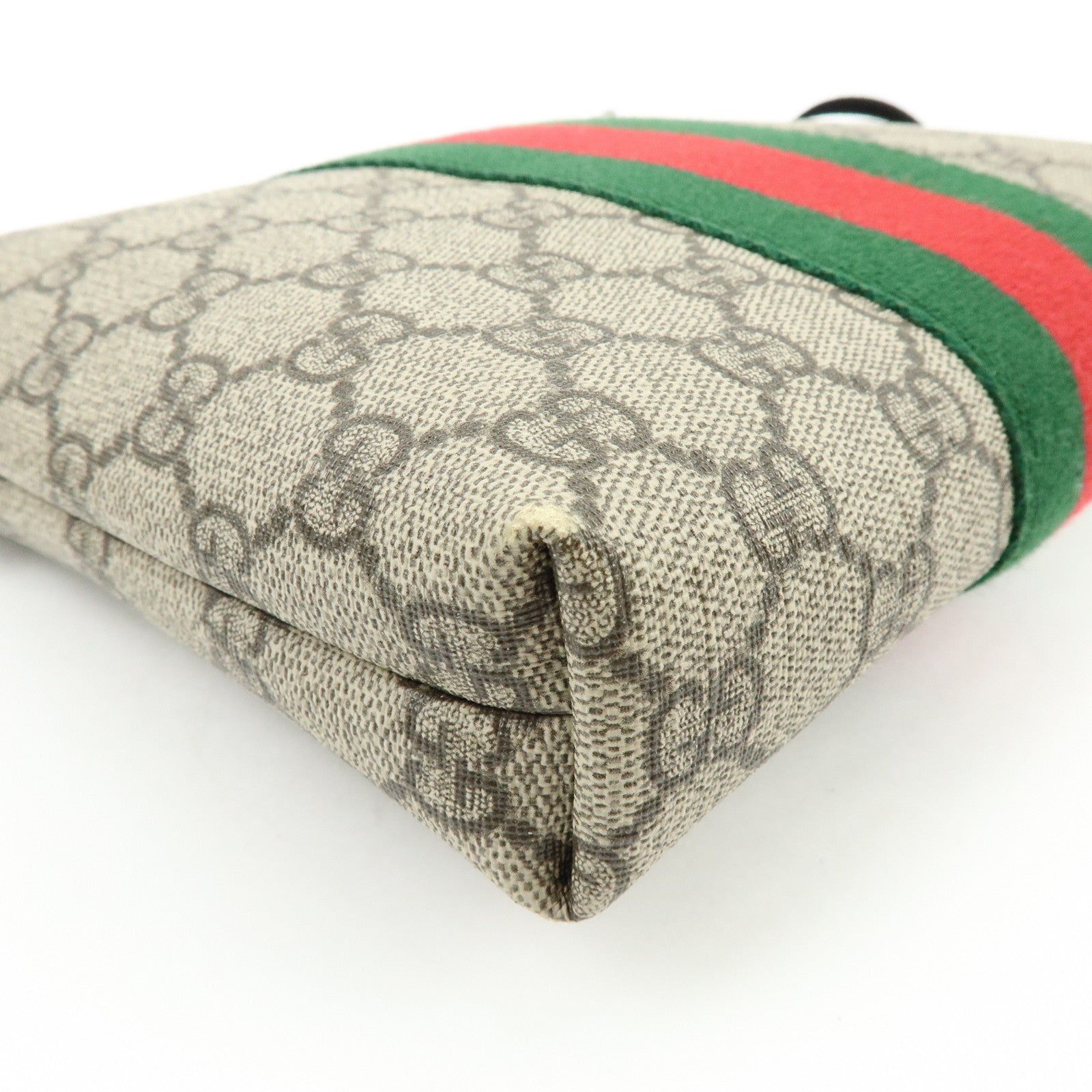 GUCCI Sherry GG Supreme Leather Shoulder Crossbody Bag Beige 471454