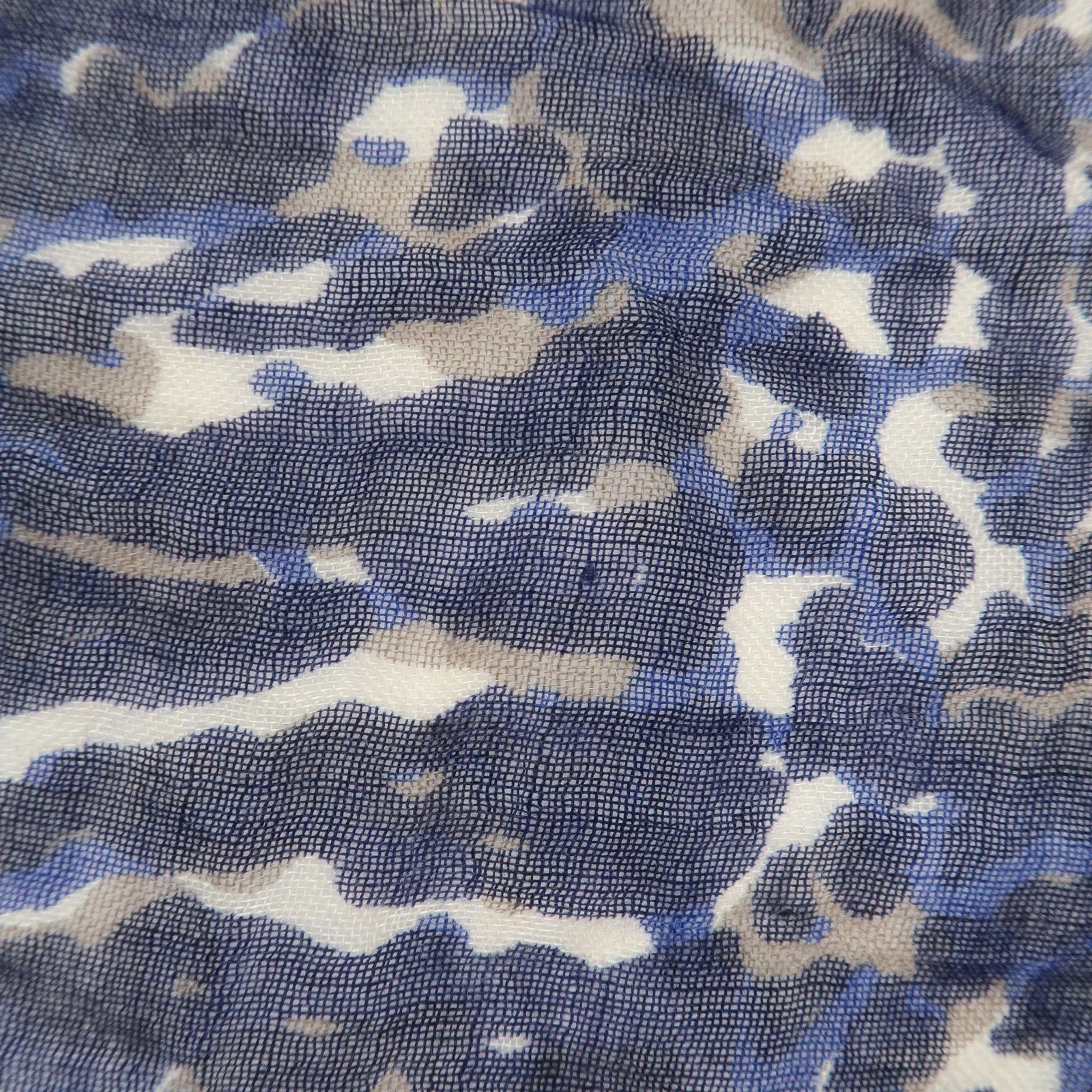 Louis Vuitton Etole Lizard Cashmere Silk Scarf Shawl Blue M74962