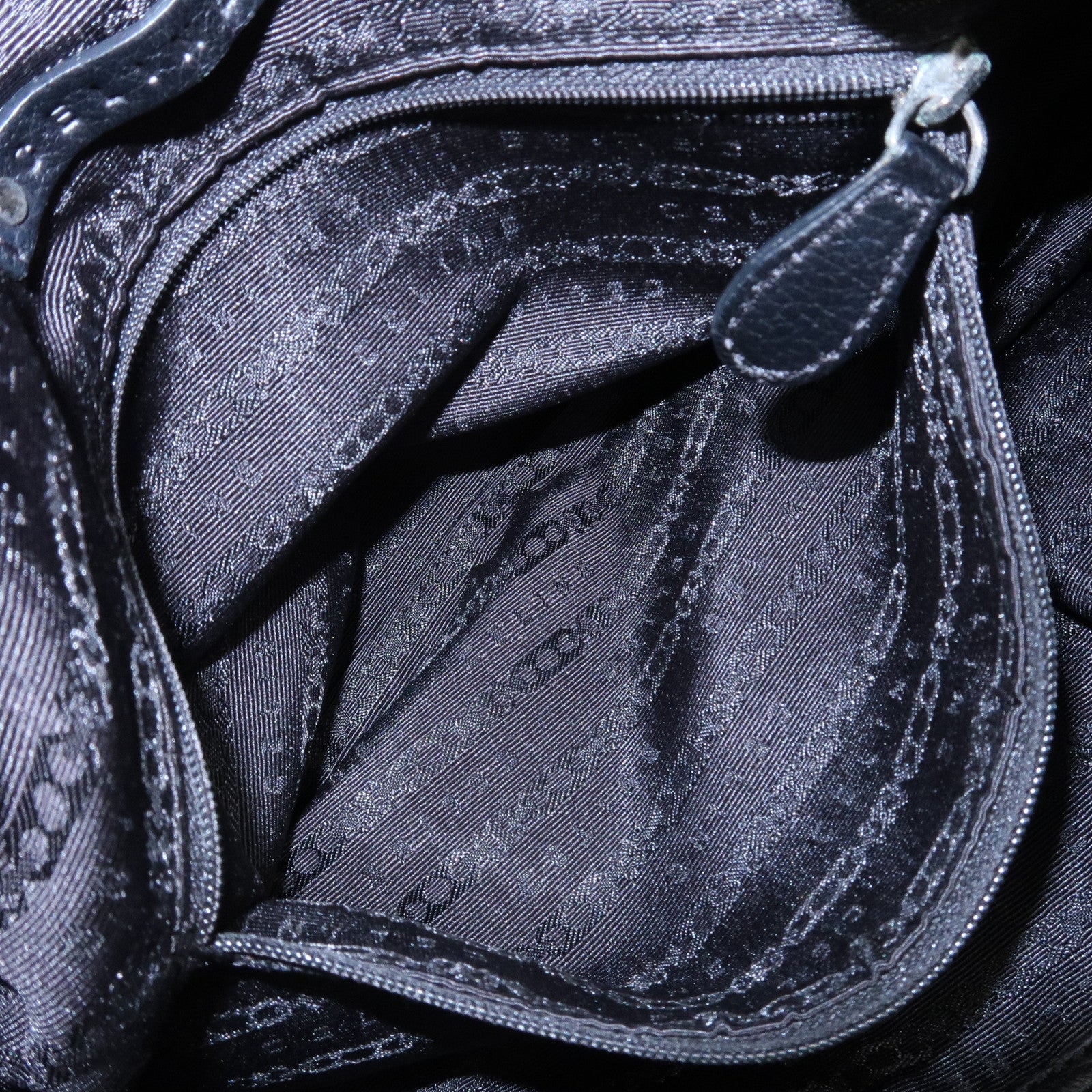 CELINE Macadam Leather Pillow Small 2Way Hand Shoulder Bag Black