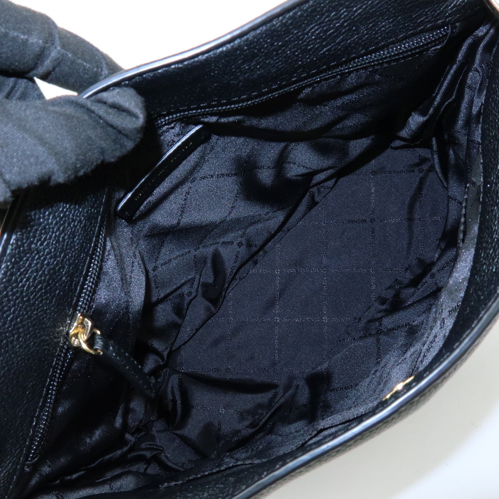 MICHAEL KORS Nicole Leather Shoulder Bag Tote Bag Black