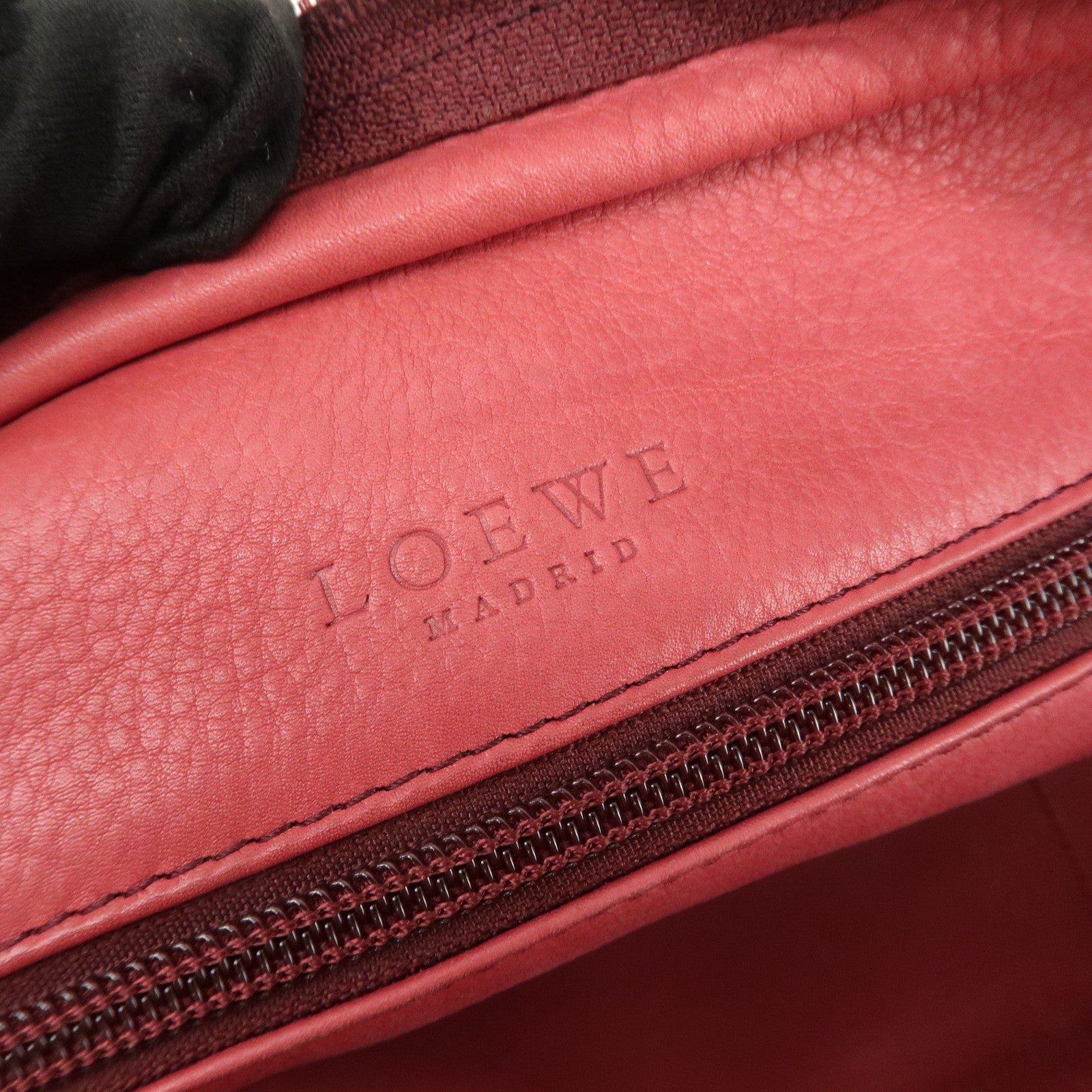 LOEWE Anagram Amazona 28 Suede Leather Hand Bag Pink Purple