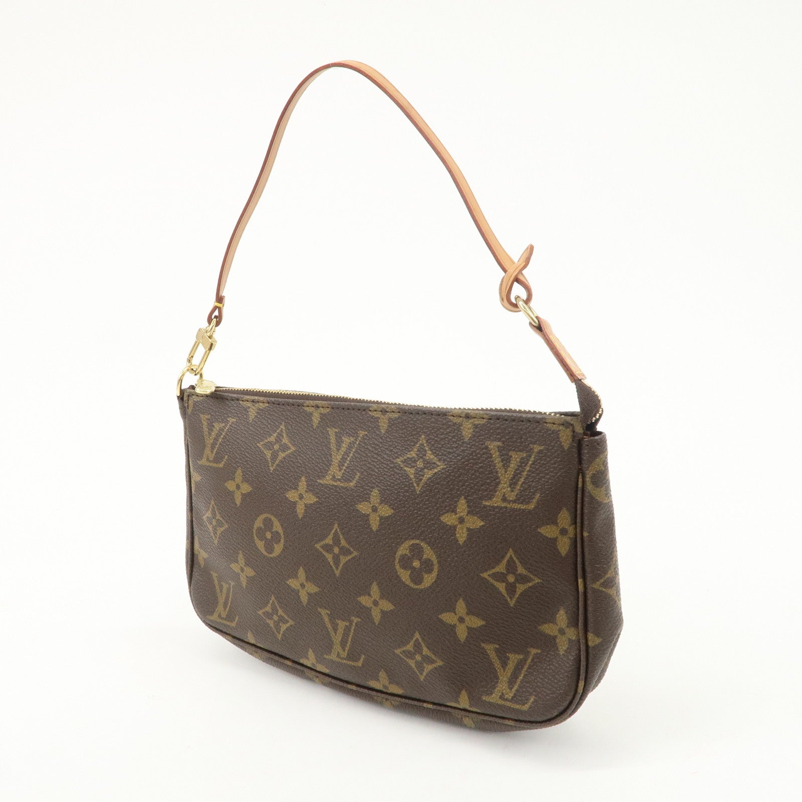 Louis Vuitton Monogram Pochette Accessoires Hand Bag Brown M51980