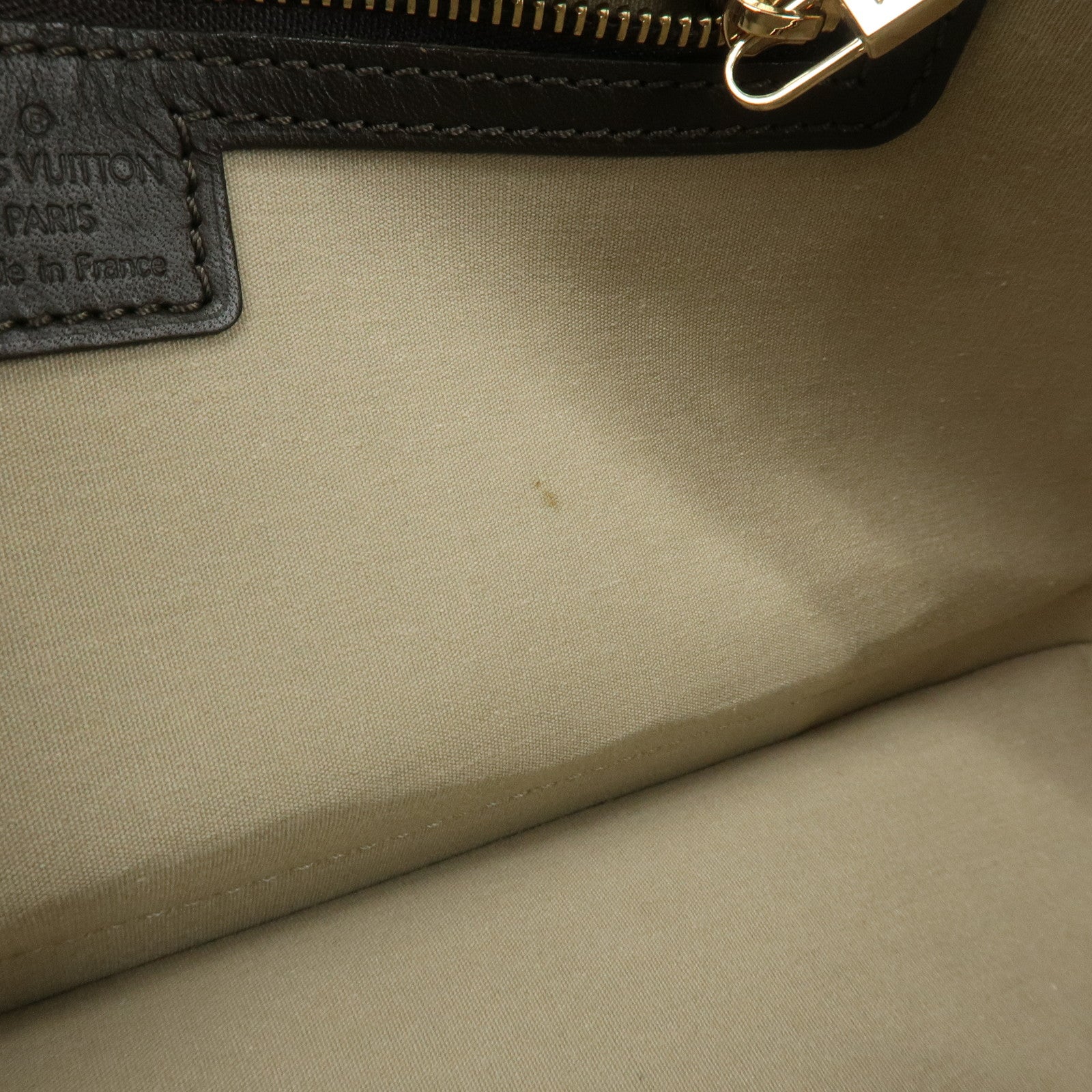 Louis Vuitton Monogram Mini Leather Canvas Hand Bag Khaki M92205 Used