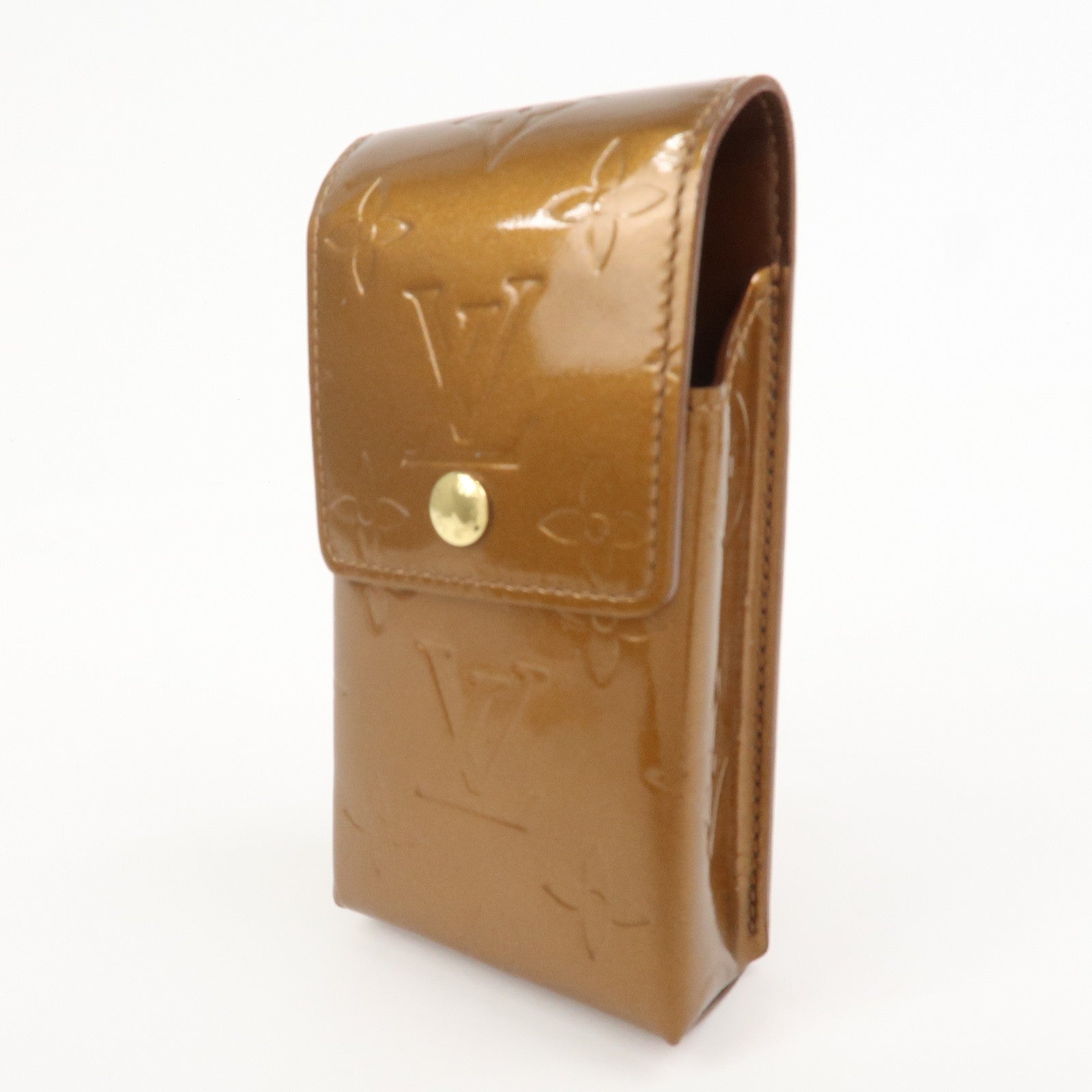 Louis Vuitton Monogram Vernis Leather Cigarette Case Bronze M91156