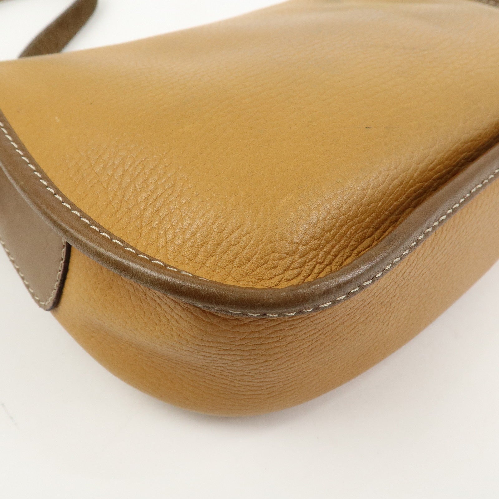 LOEWE Anagram Logo Leather Shoulder Bag Crossbody Bag Brown