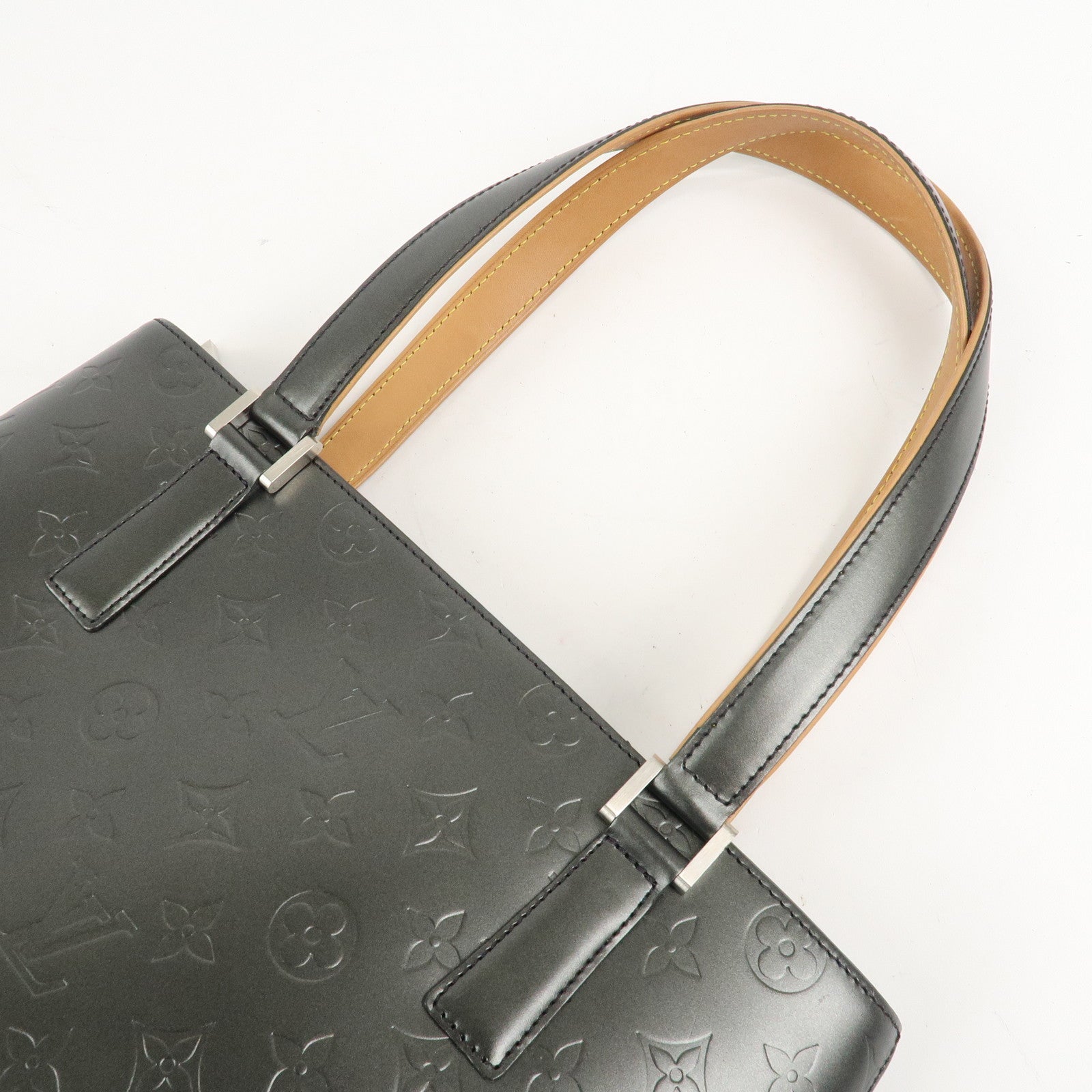 Louis Vuitton Monogram Matte Stockton Tote Bag Shoulder Bag Noir M55112