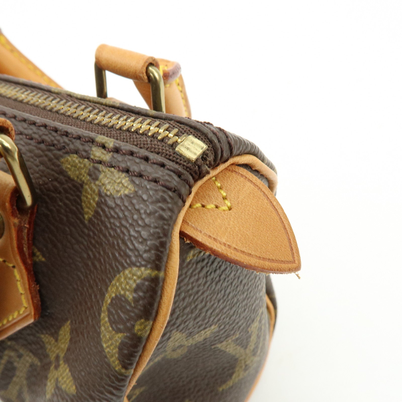 Louis Vuitton Monogram Mini Speedy Hand Bag Brown M41534