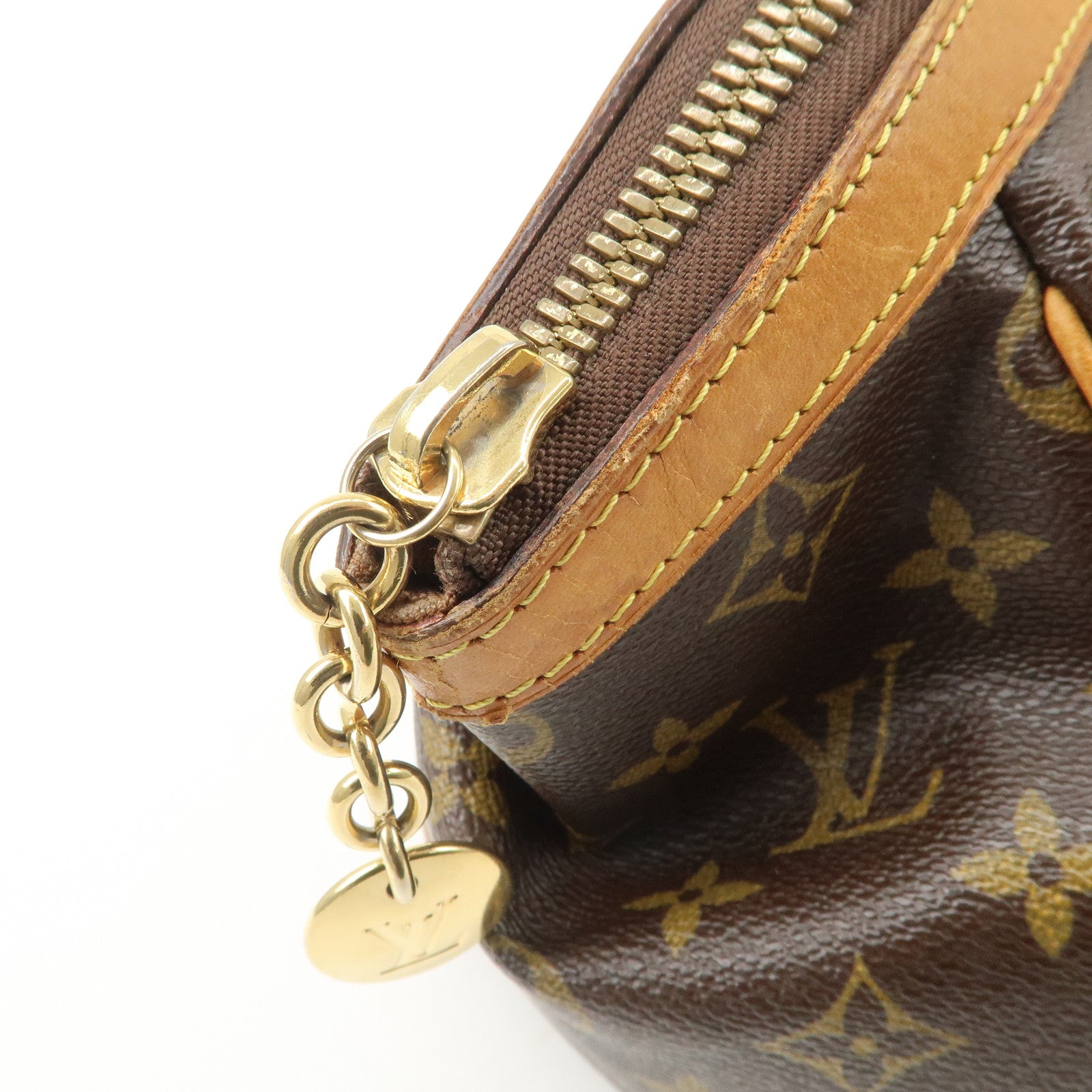 Louis Vuitton Monogram Tivoli PM Hand Bag Brown M40143 Used
