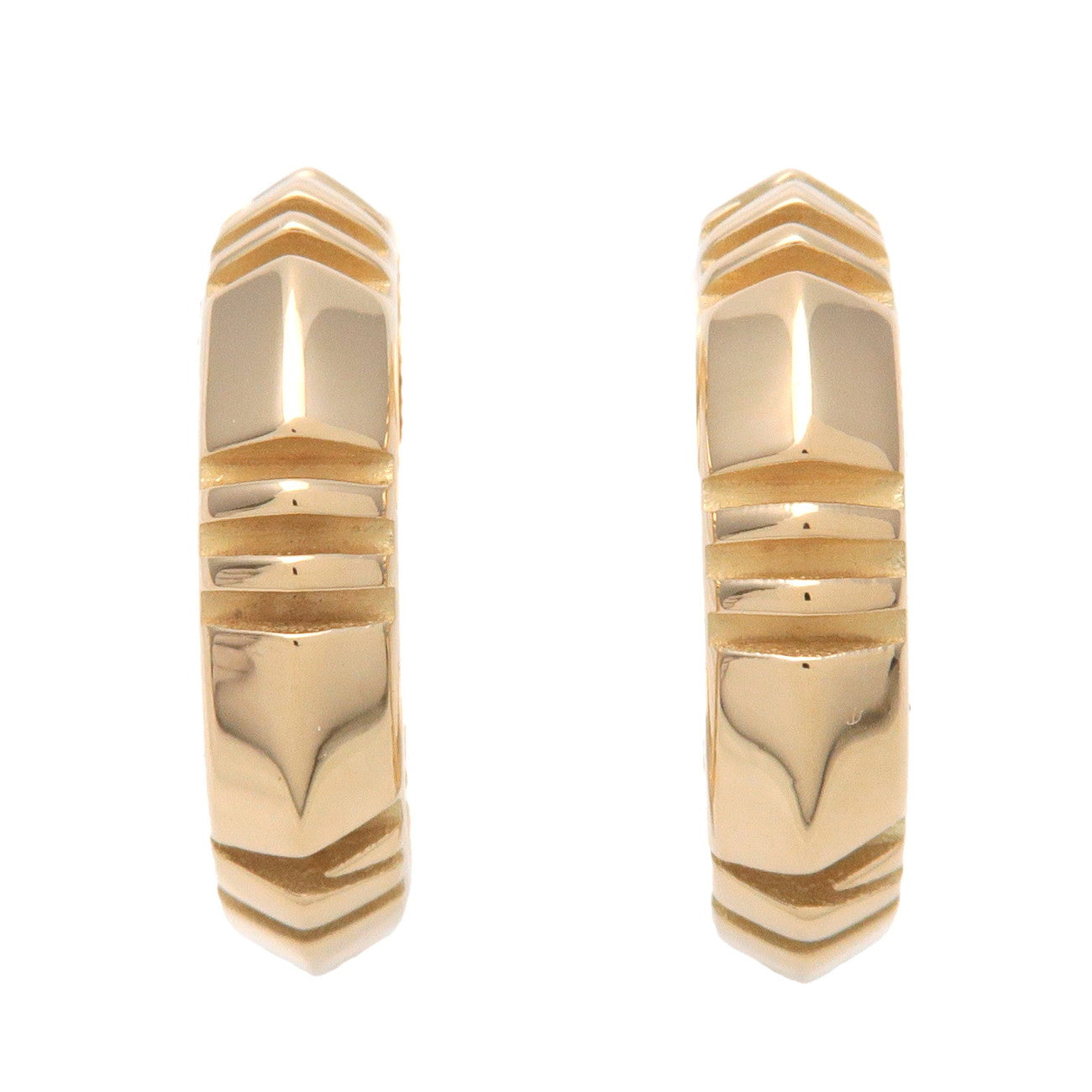 Tiffany & Co Atlas X Hoop Earrings K18 750YG Yellow Gold