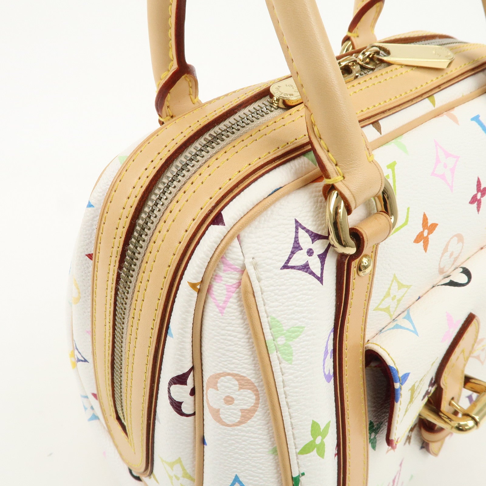Louis Vuitton Monogram Multicolor Priscilla Hand Bag Blanc M40096