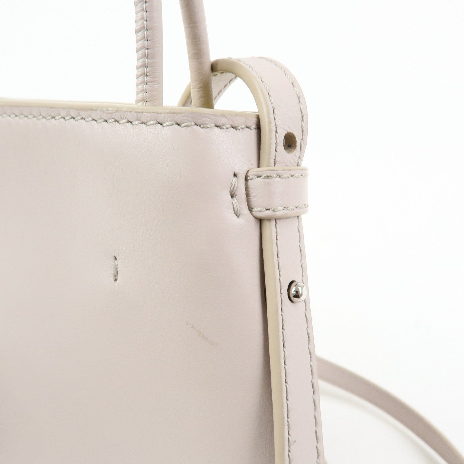 Chloe Sense Micro Leather 2Way Bag Shoulder Bag Hand Bag Pink Beige