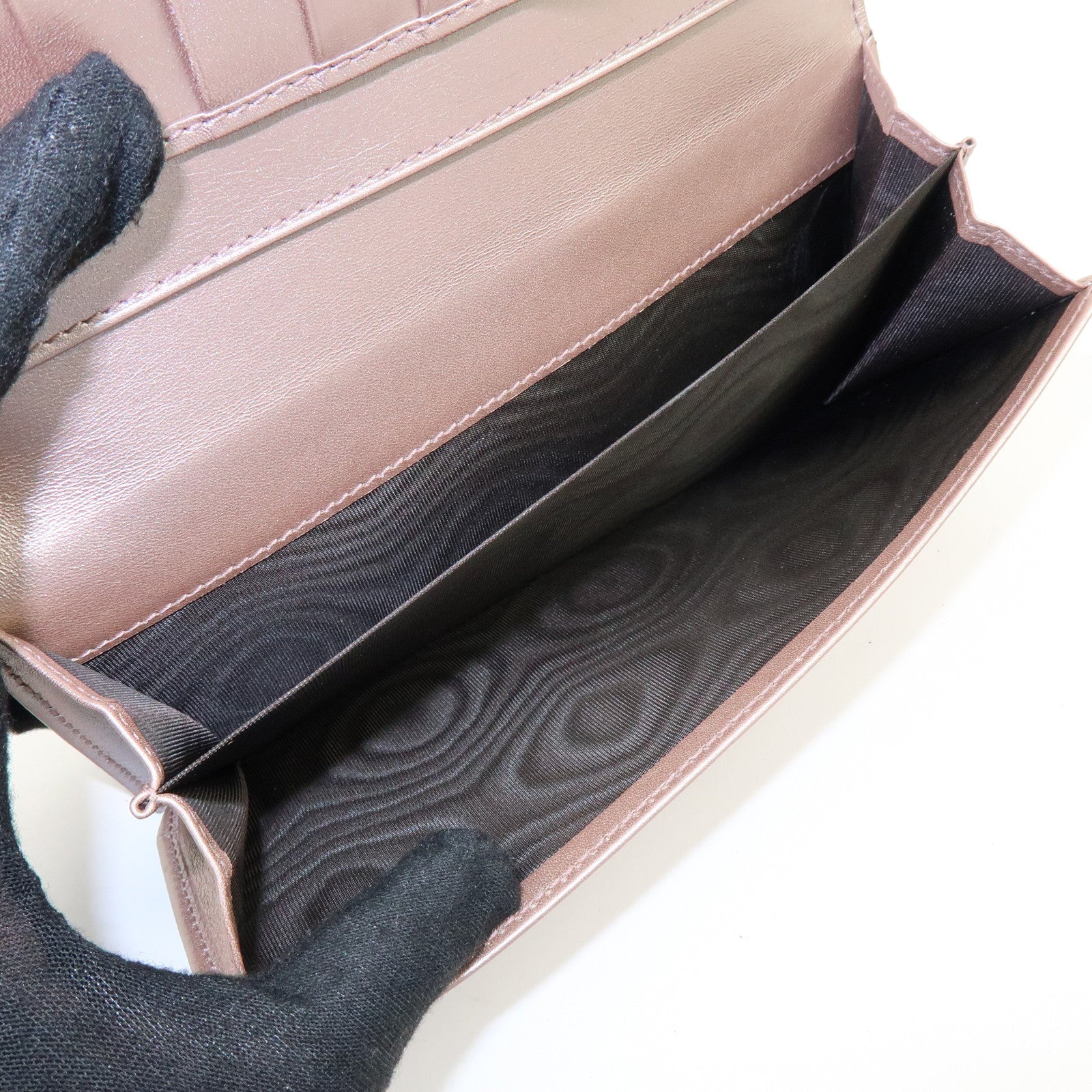 GUCCI Lovely Heart Microguccissima Bi-fold Long Wallet Pink 203550