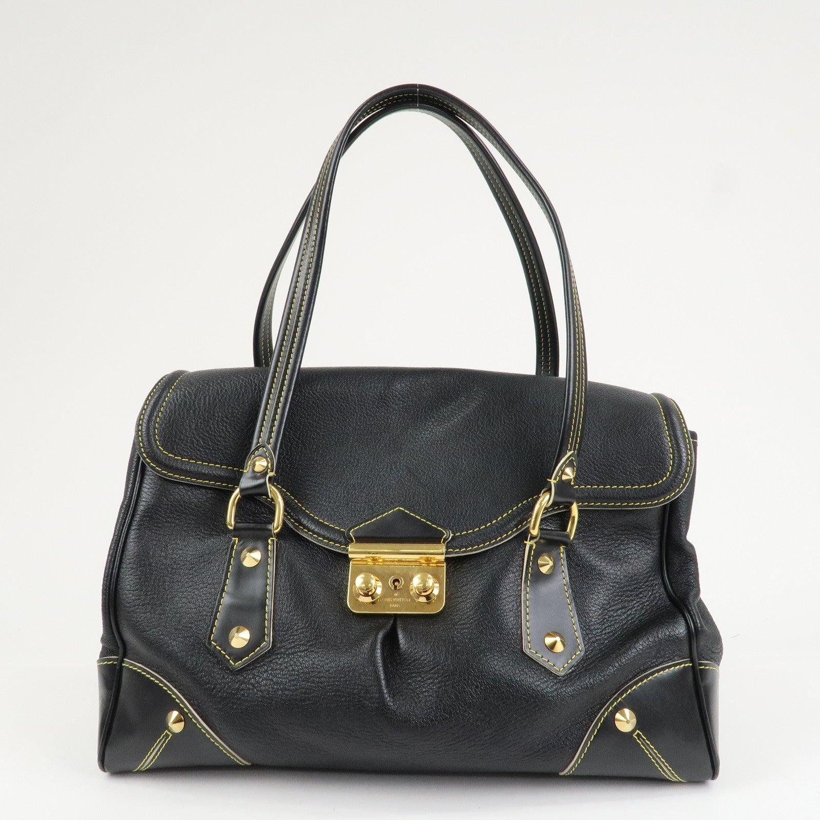 Louis Vuitton Suhali Rhapsody Leather Shoulder Bag Black M95847 Used