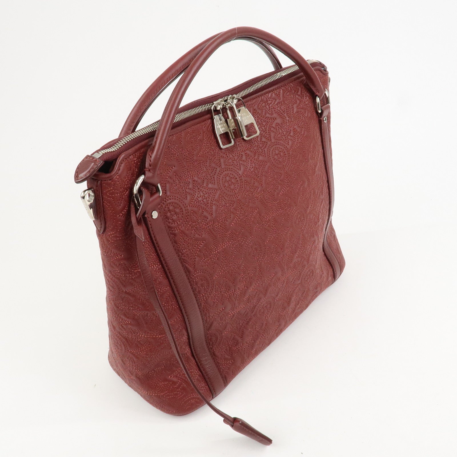 Louis Vuitton Monogram Antheia Ixia MM Lamb Skin 2Way Bag Red M97062