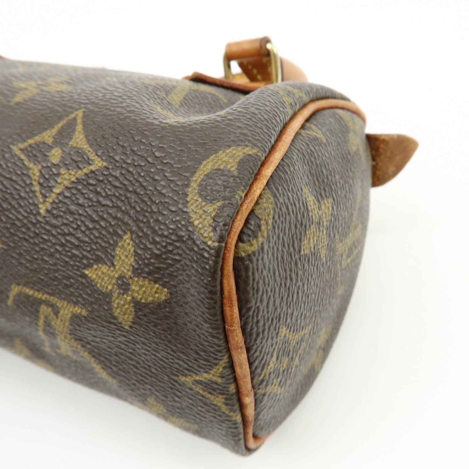 Louis Vuitton Monogram Mini Speedy Hand Bag & Strap Brown M41534