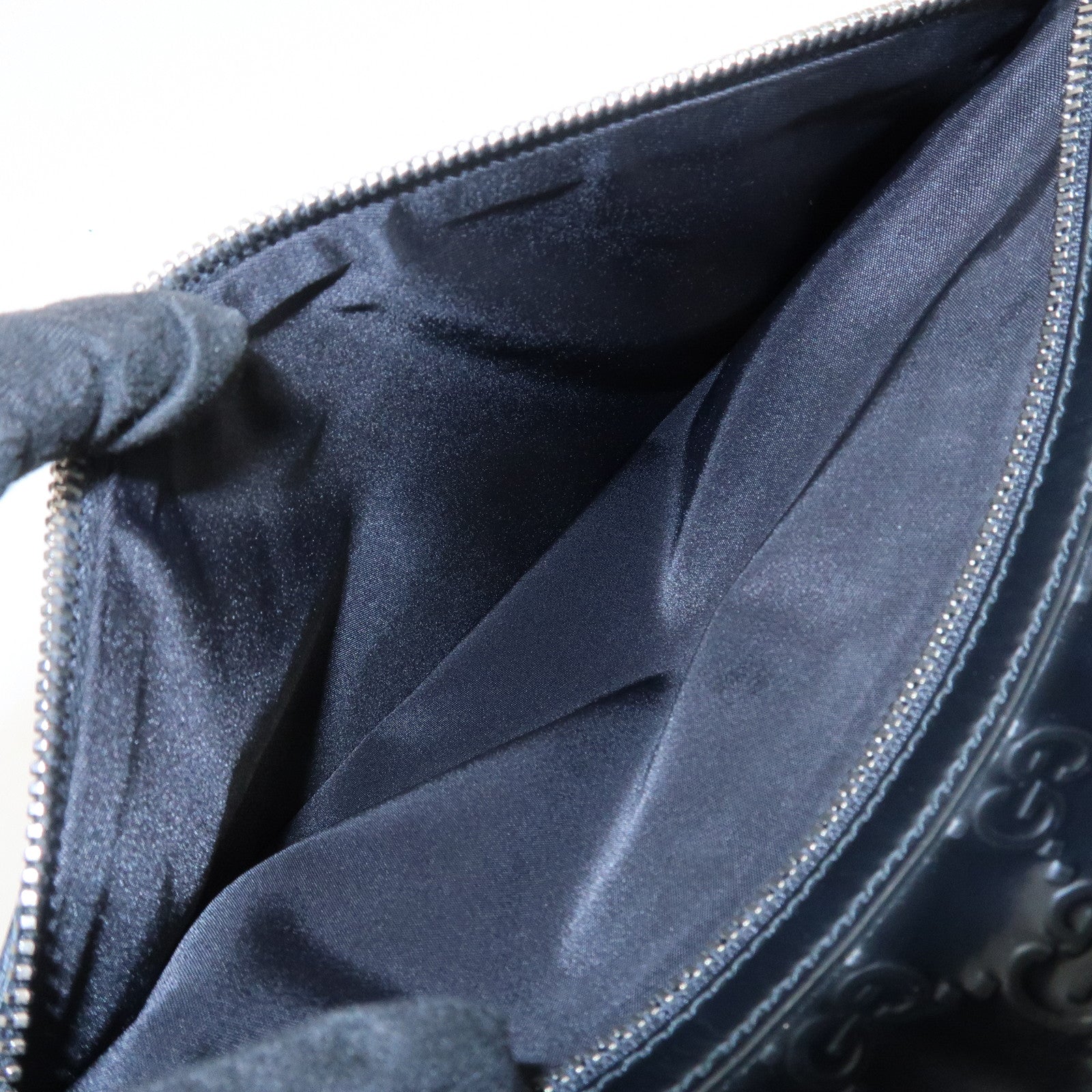 GUCCI Sherry Guccissima Leather Shoulder Bag Black 322080