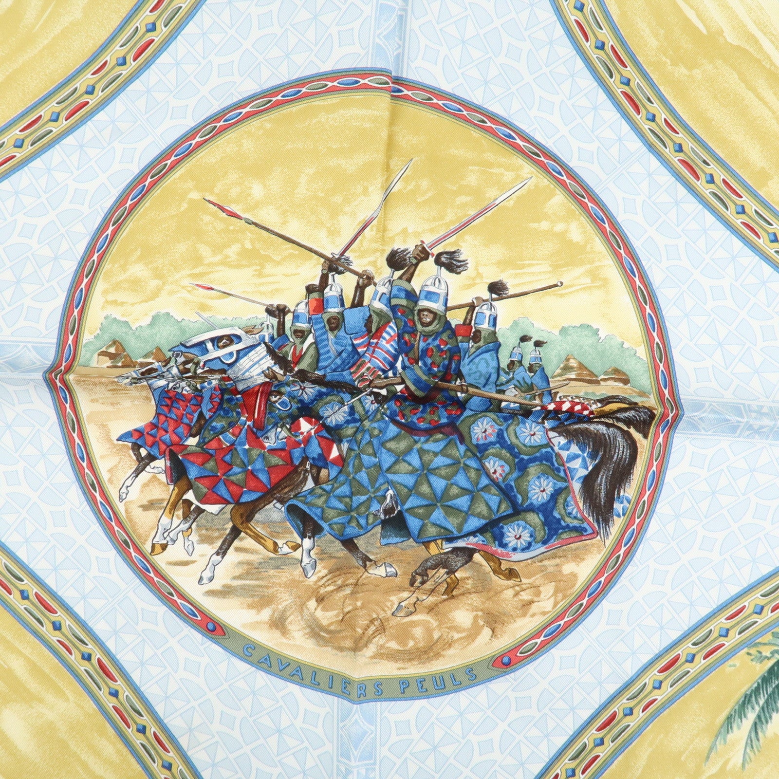 HERMES Carre 90 Silk 100% Scarf RENCONTRE OCEANE  Black Used