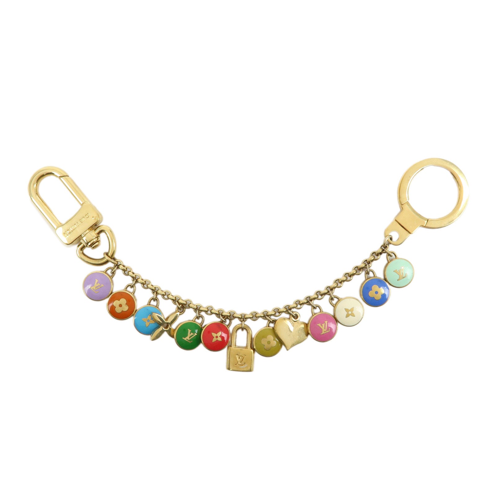 Louis Vuitton Monogram Porte Cles Chaine Pastille Bag Charm M65380