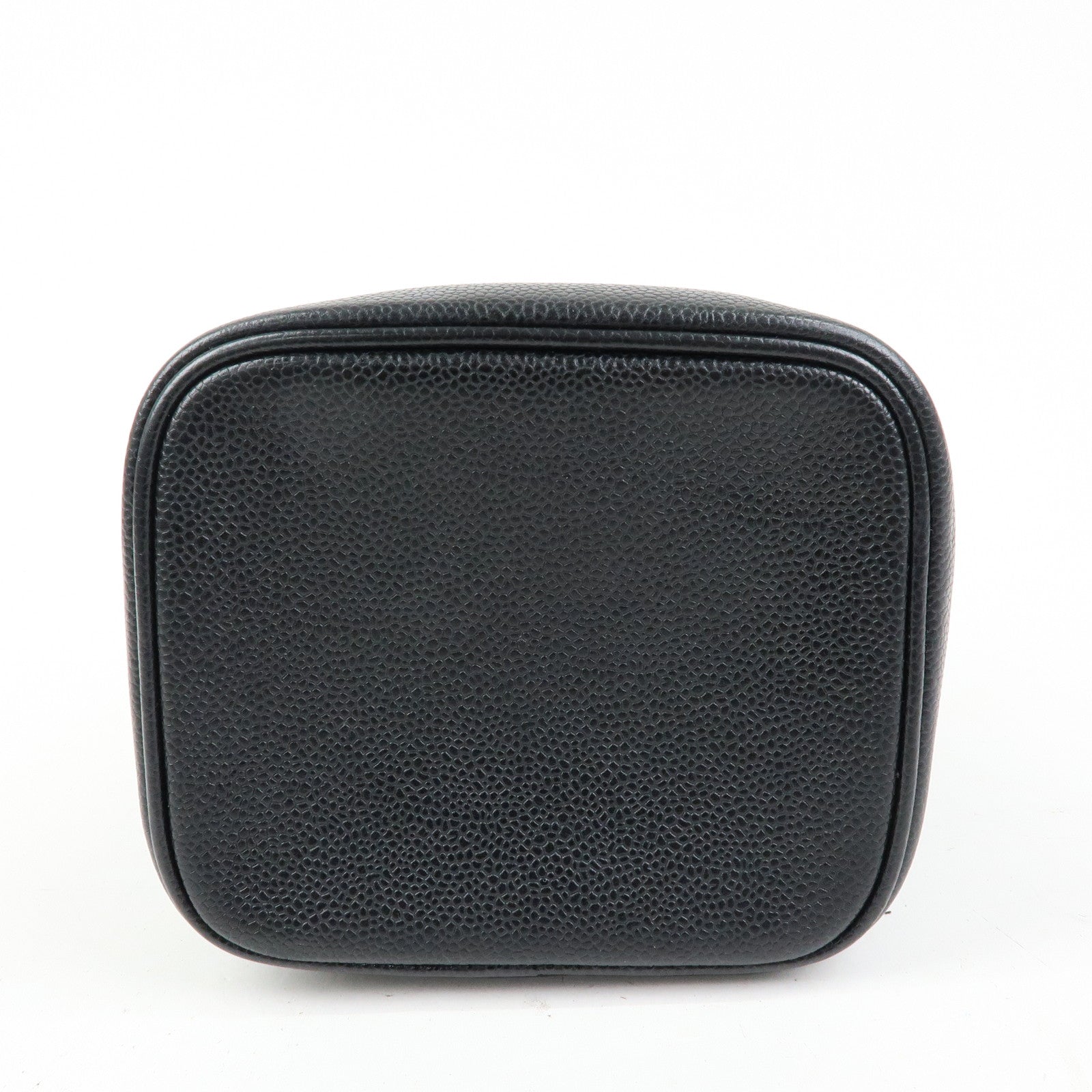 CHANEL COCO Mark Caviarskin Vanity Bag Hand Bag Black A01998
