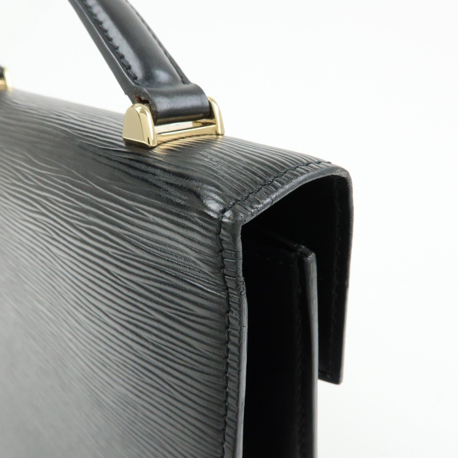 Louis Vuitton Epi Leather Malesherbes Hand Bag Noir Black M52372