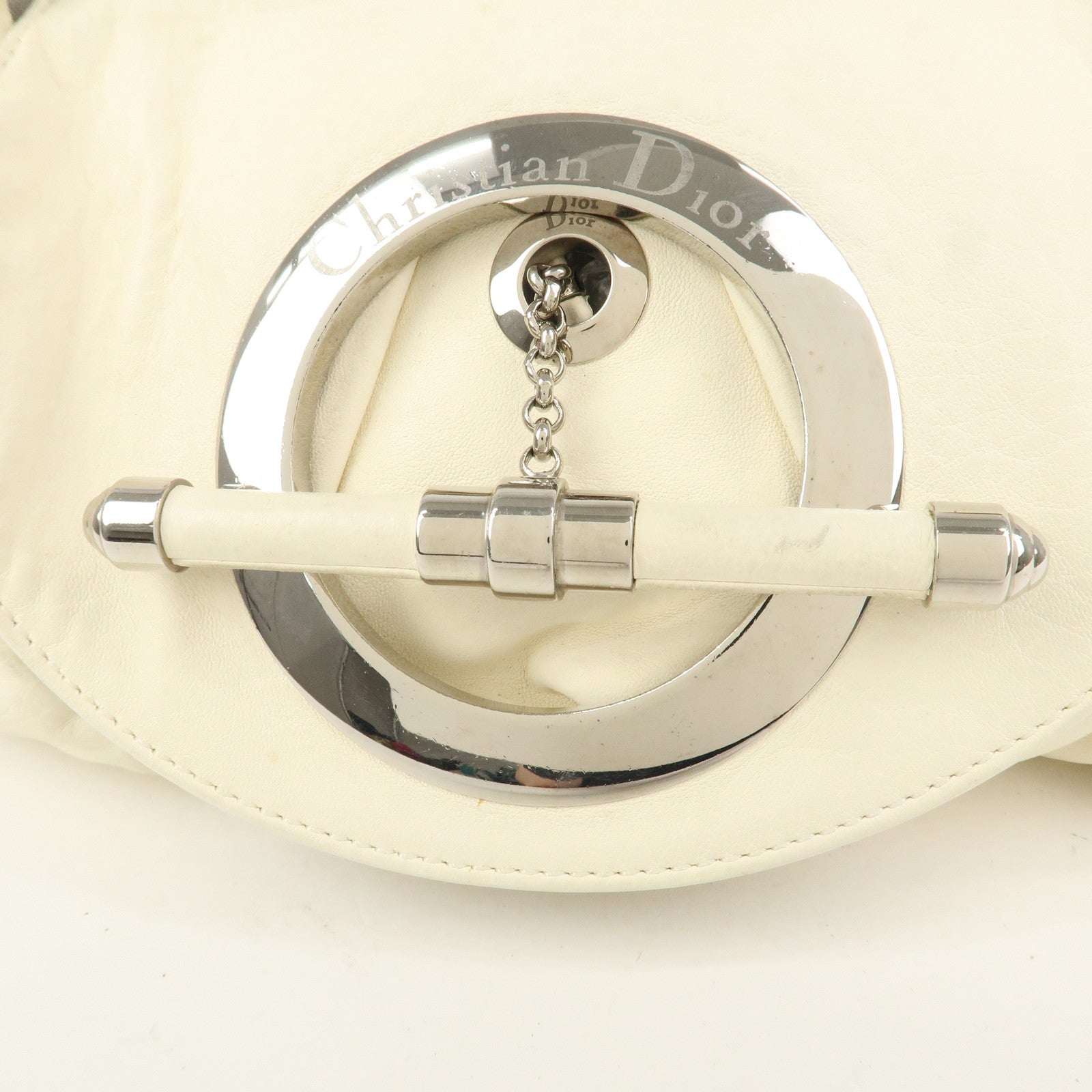 Christian Dior Jazz Club Logo Leather Hand Bag Chain Shoulder Bag