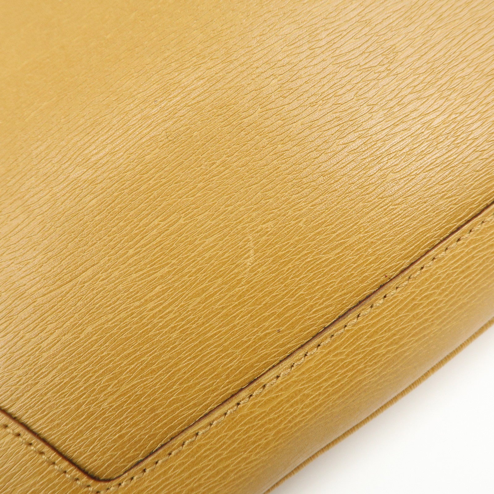GUCCI Bamboo Jackie Leather Shoulder Bag Hand Bag Yellow 001 4061