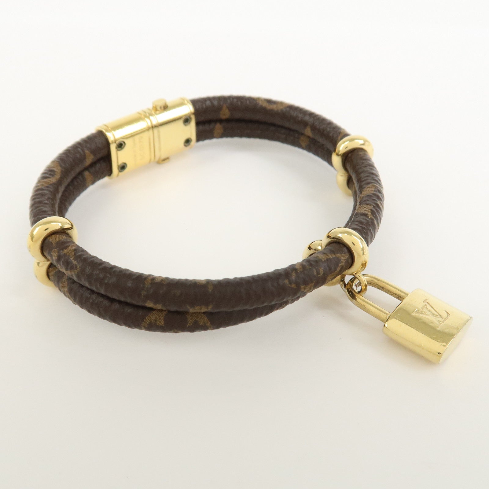 Louis Vuitton Monogram Keep It Twice Bracelet Brown M6640