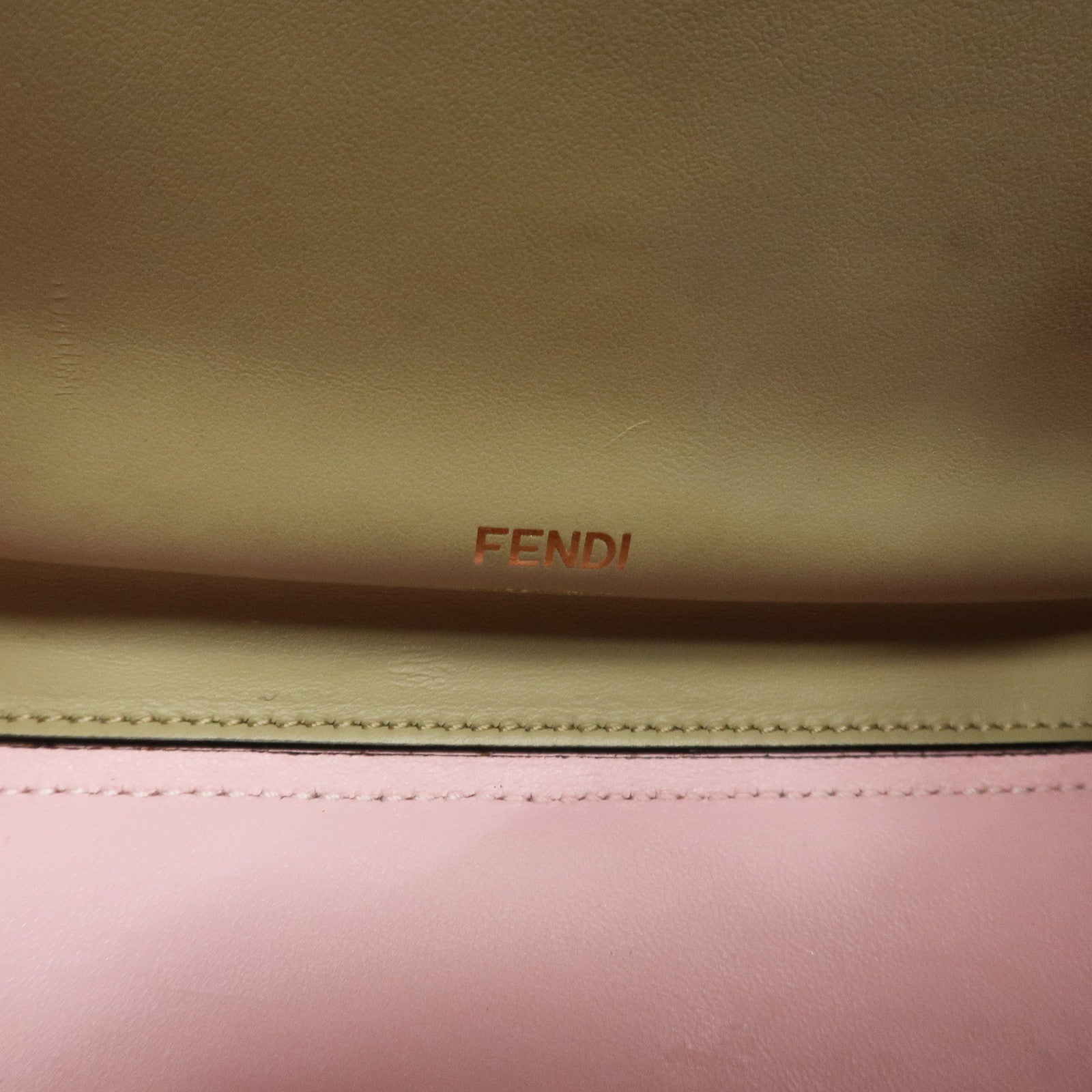 FENDI Peekaboo X Lite Leather 2Way Bag Shoulder Bag Brown 8BN310