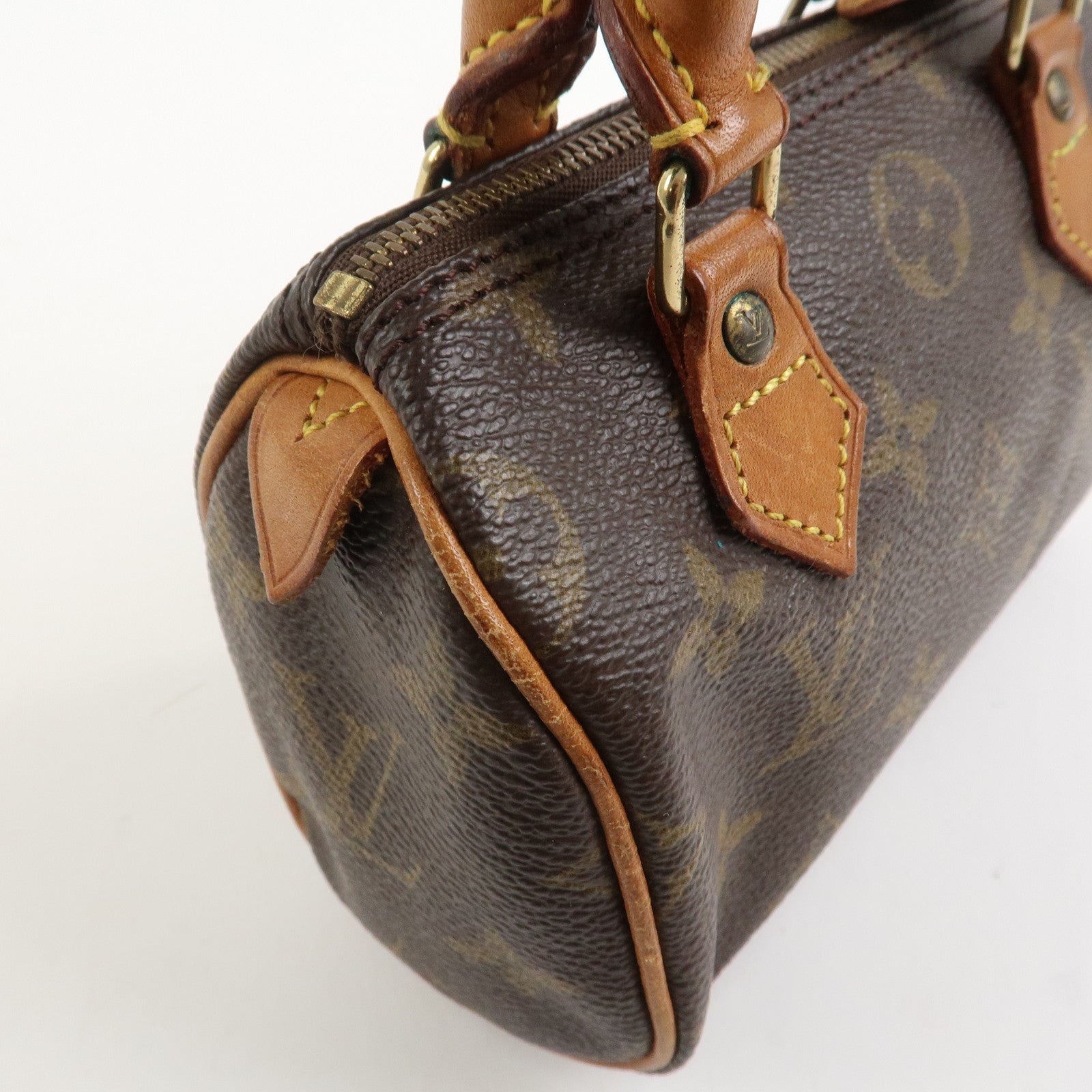Louis Vuitton Monogram Mini Speedy Hand Bag Brown M41534