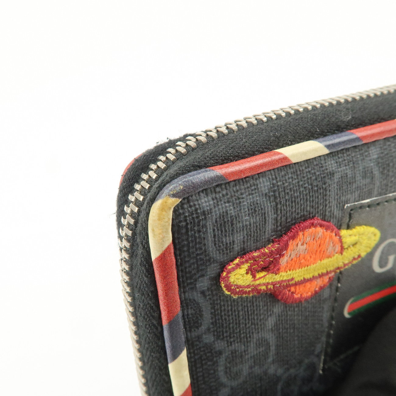 GUCCI GG Supreme Night Courrier Coin Case Black 496343
