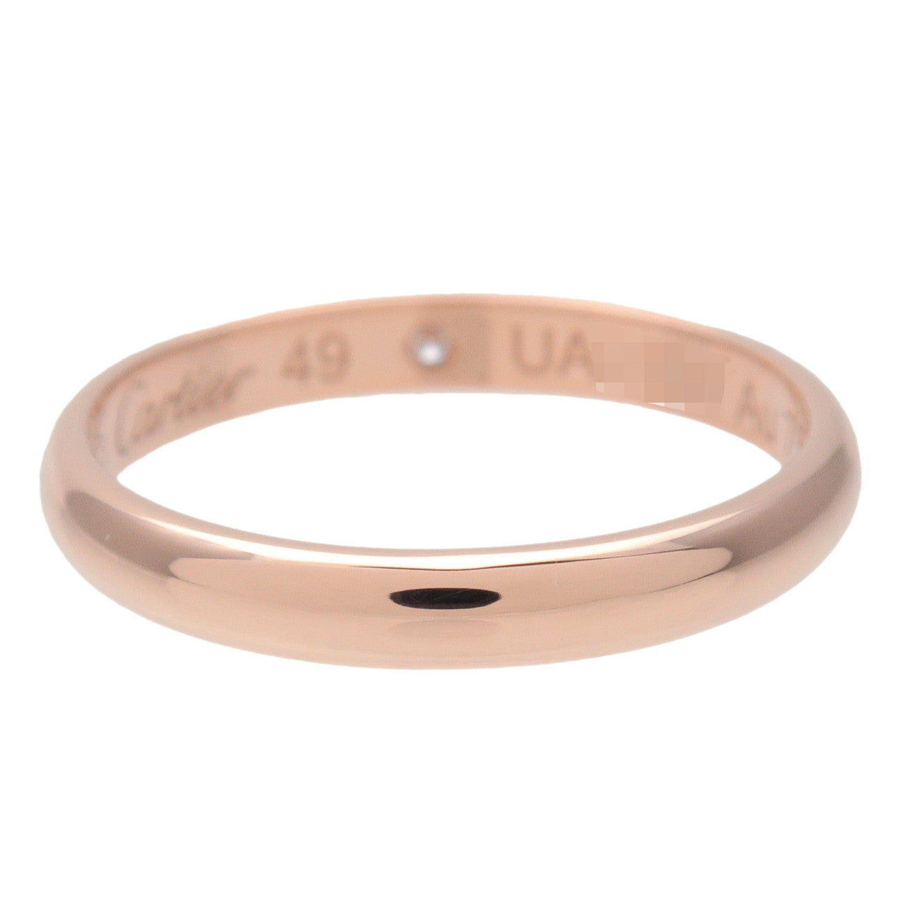 Cartier 1895 Wedding 1P Diamond Ring 2.6MM K18 750PG US5 EU49