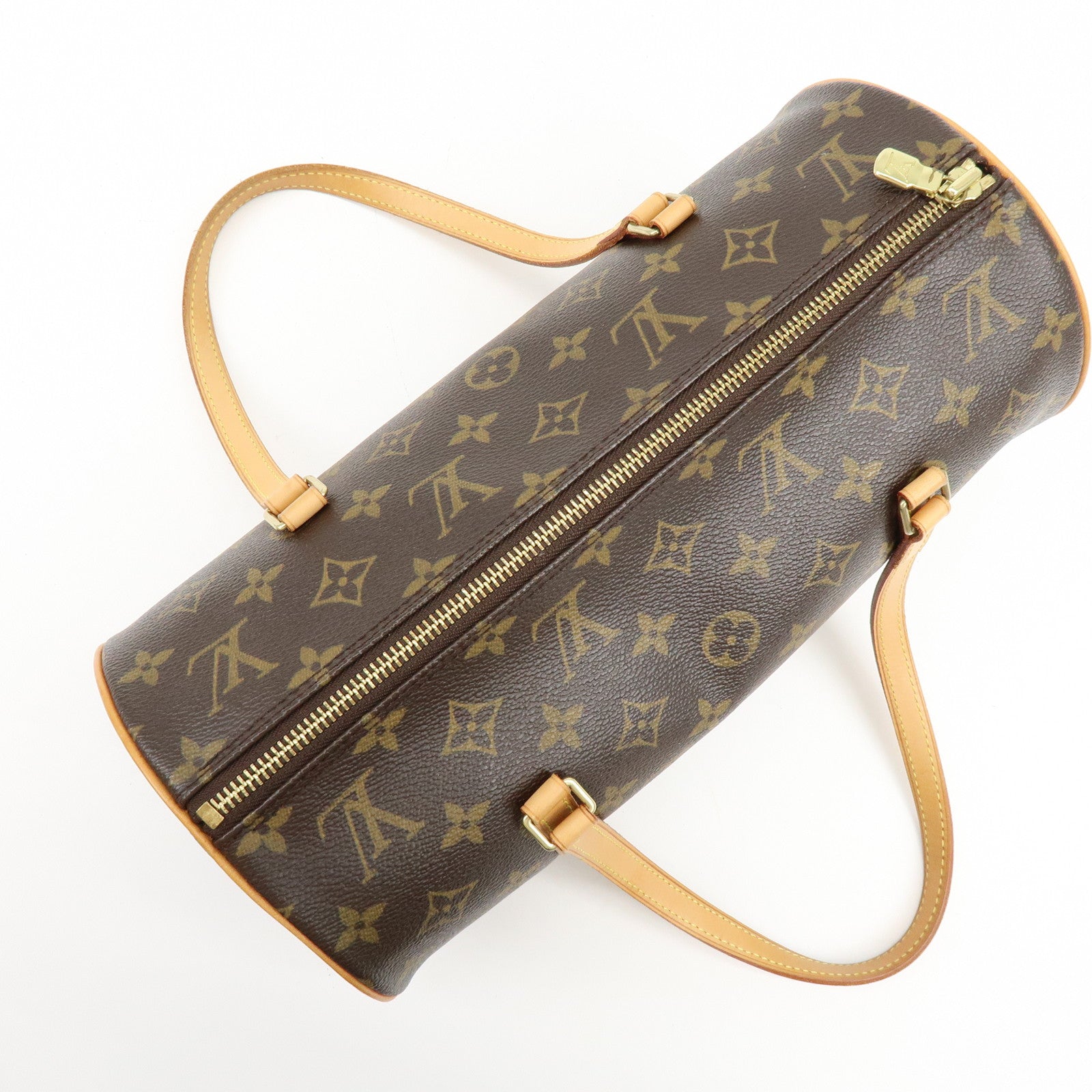 Louis Vuitton Monogram Papillon 30 Hand Bag Brown M51385