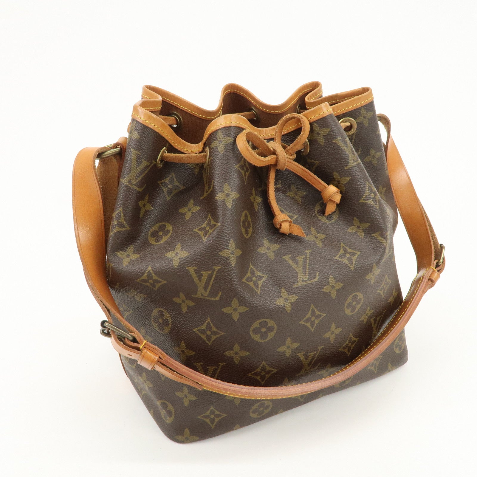 Louis Vuitton Monogram Petit Noe Shoulder Bag Brown M42226