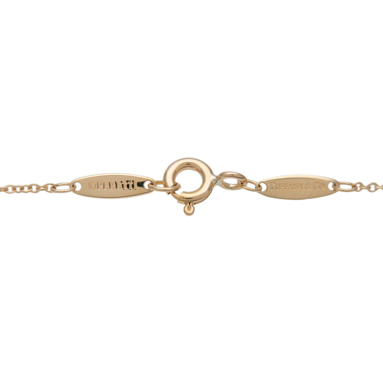 Tiffany & Co By The Yard 1P Diamond Necklace K18 750YG Yellow Gold
