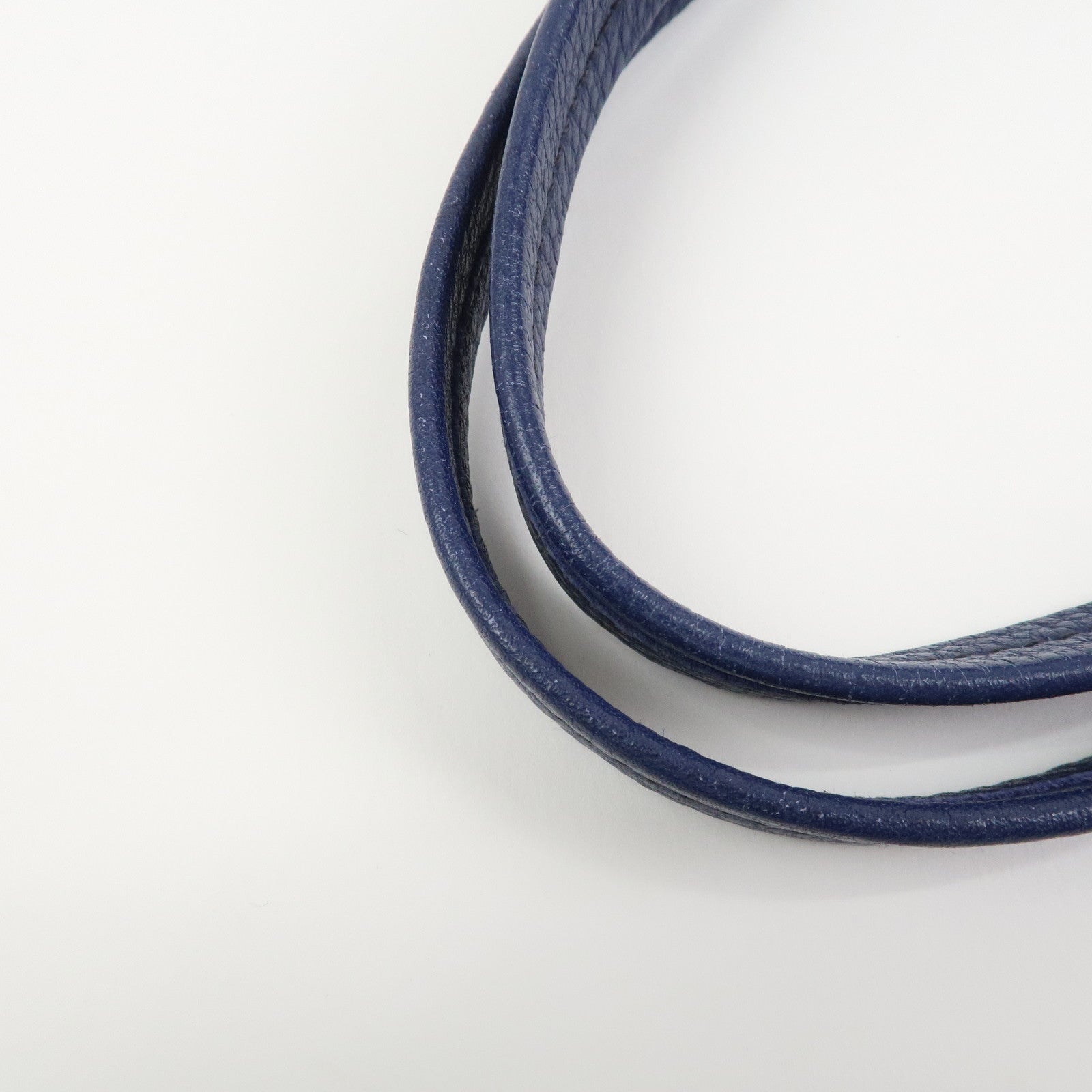 MIU MIU Logo Madras Leather Tote Bag Shoulder Bag Hand Bag Blue