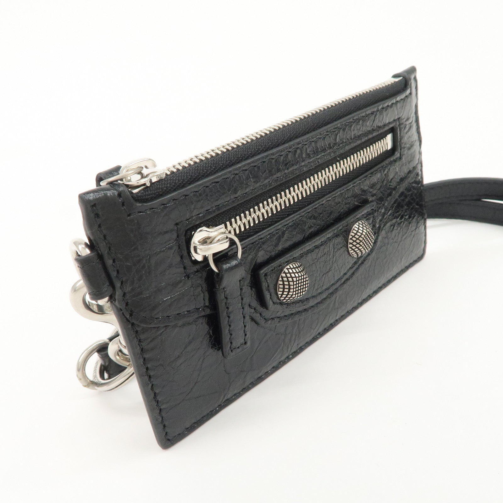 BALENCIAGA Le Cagole Leather Card Holder Fragment Case 764324