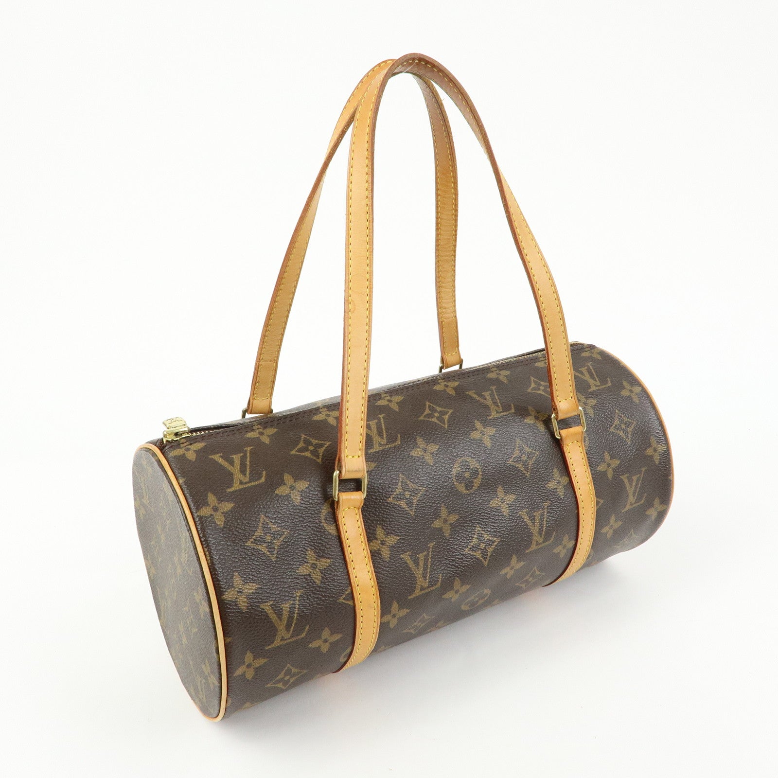 Louis Vuitton Monogram Papillon 30 Hand Bag Brown M51385