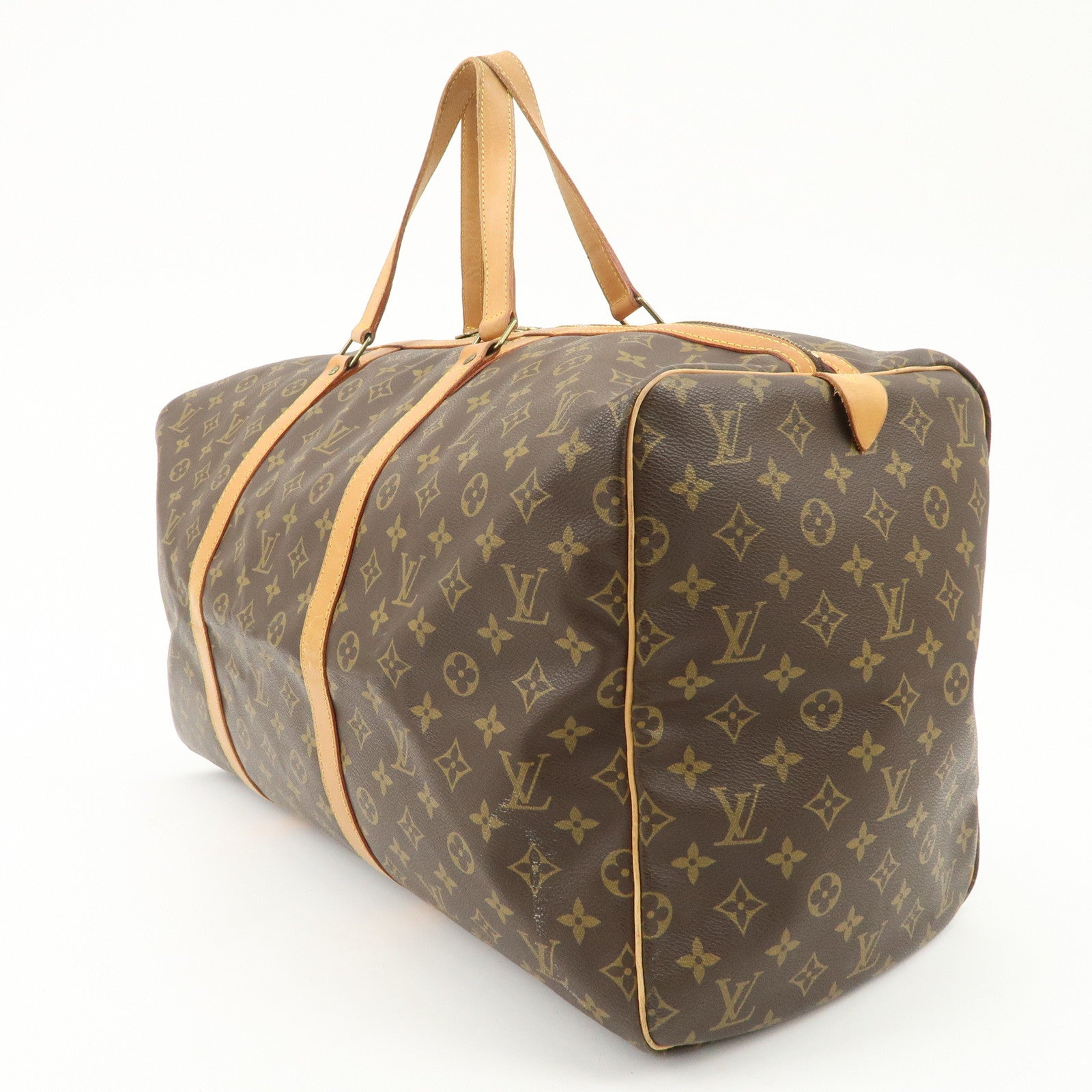 Louis Vuitton Monogram Sac Souple 55 Boston Bag Brown M41622