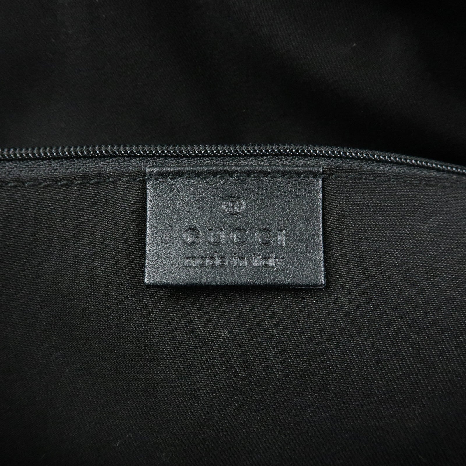 GUCCI GG Suede Leather Boston Bag Hand Bag Black Bordeaux 162739