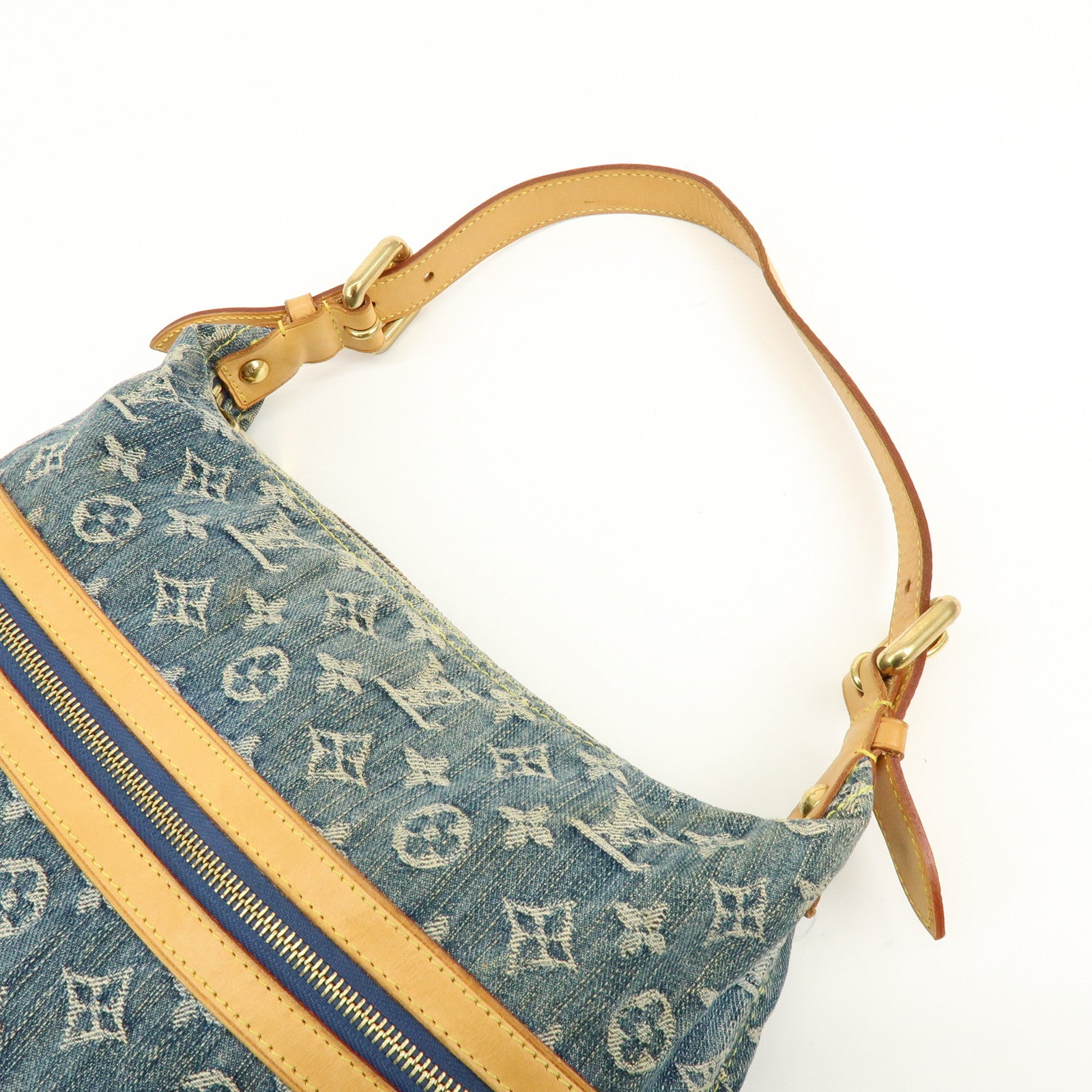 Louis Vuitton Monogram Denim Baggy GM Shoulder Bag Blue M95048