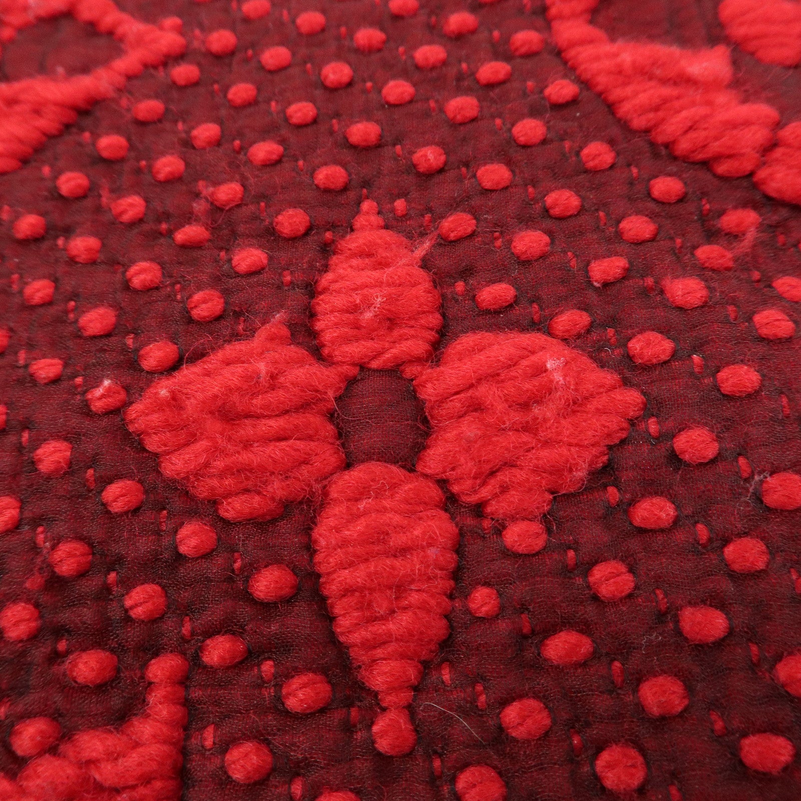 Louis Vuitton Echarpe Logomania Monogram Wool Silk Scarf Red