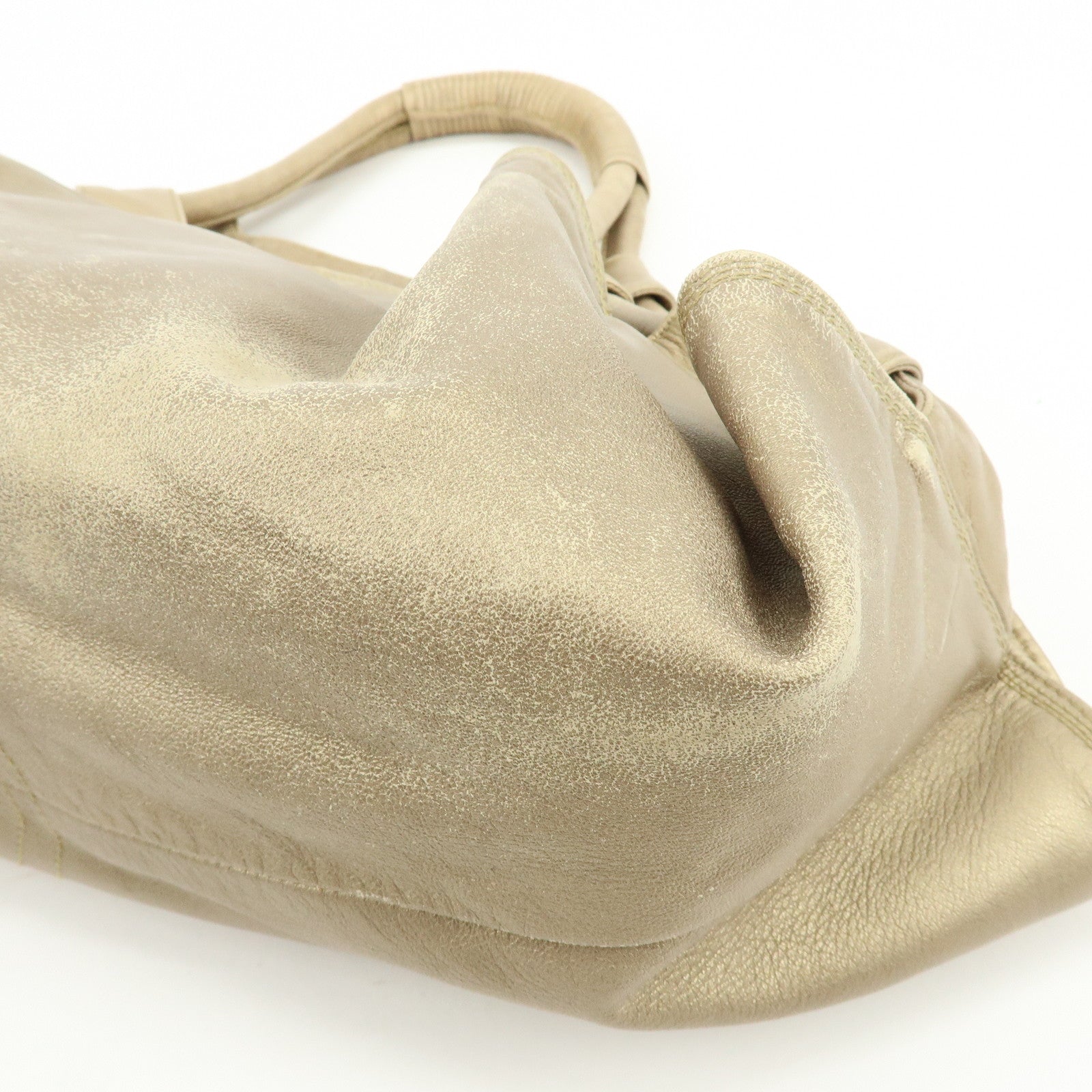 LOEWE Anagram Nappa Aire Leather Hand Bag Shoulder Bag Gold