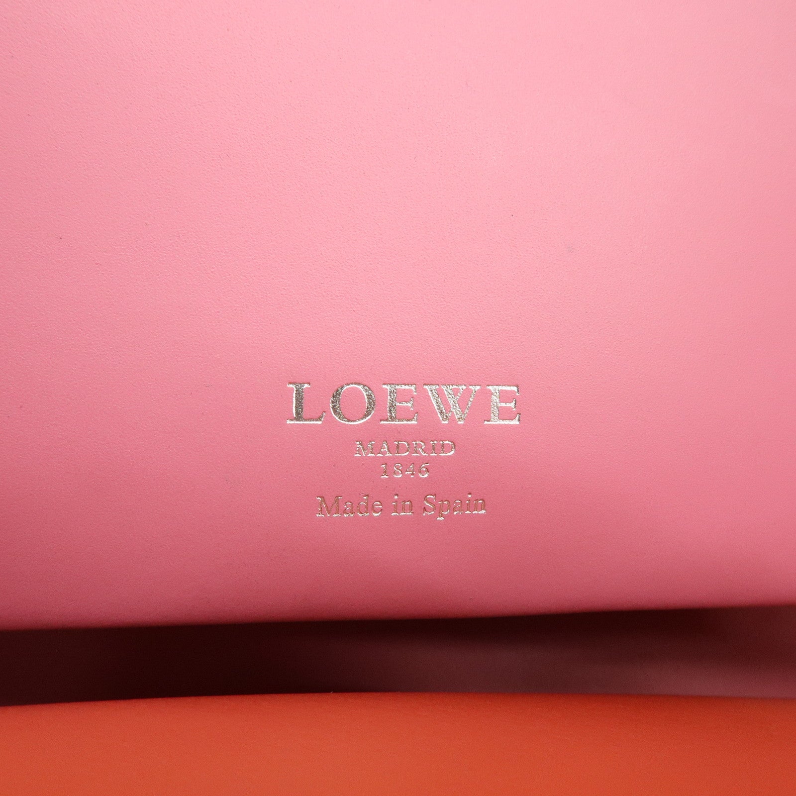 LOEWE Leather Tote Bag Shoulder Bag Hand Bag PInk