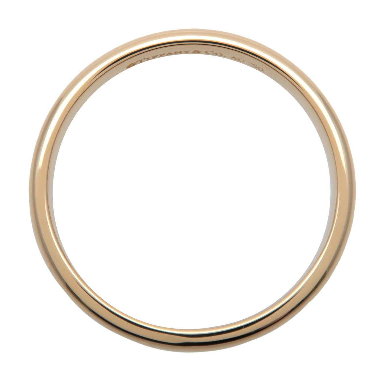 Tiffany & Co Forever Wedding Band Ring K18 750YG #58 US8.25 EU58