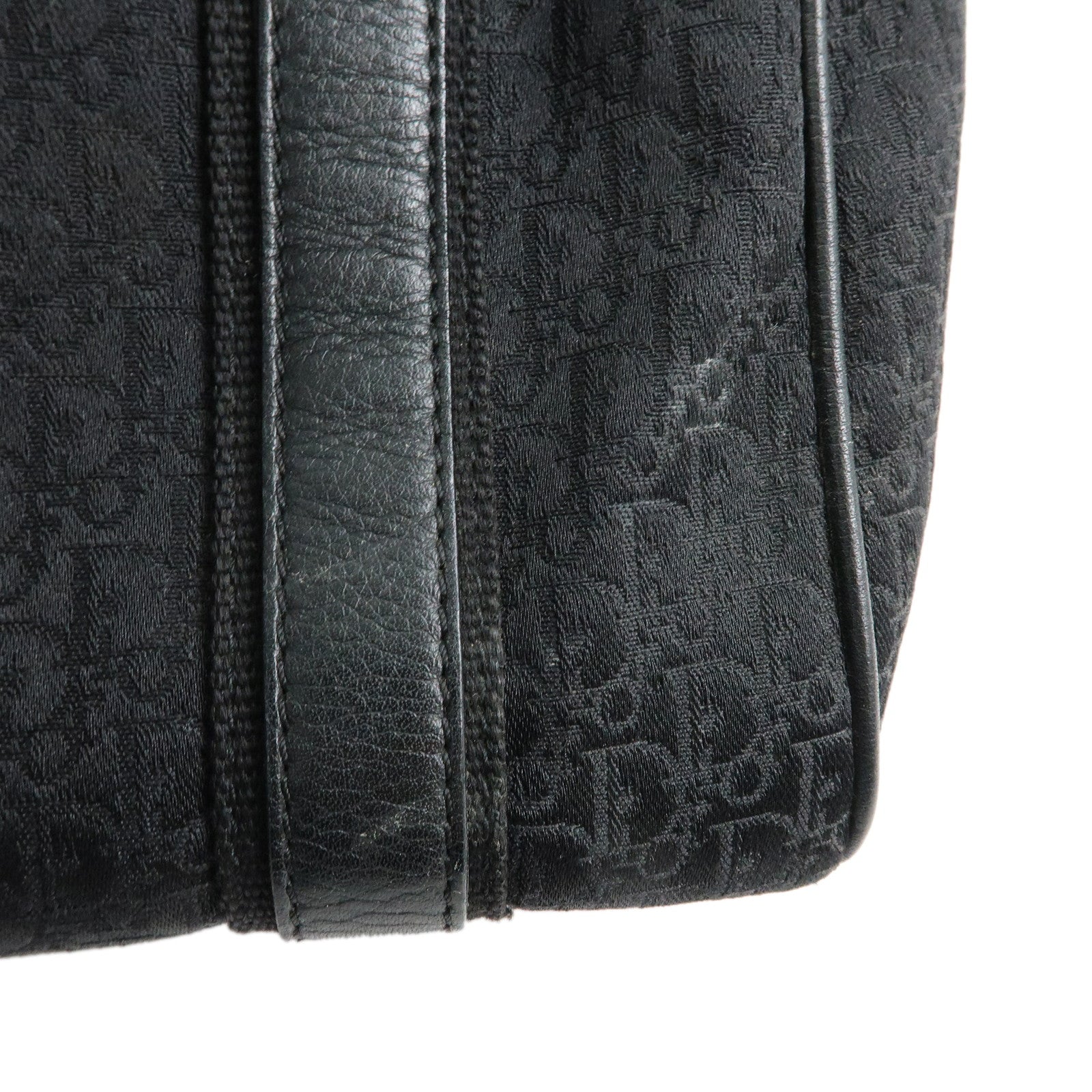 Christian Dior Street Chic Trotter Canvas Leather Boston Bag