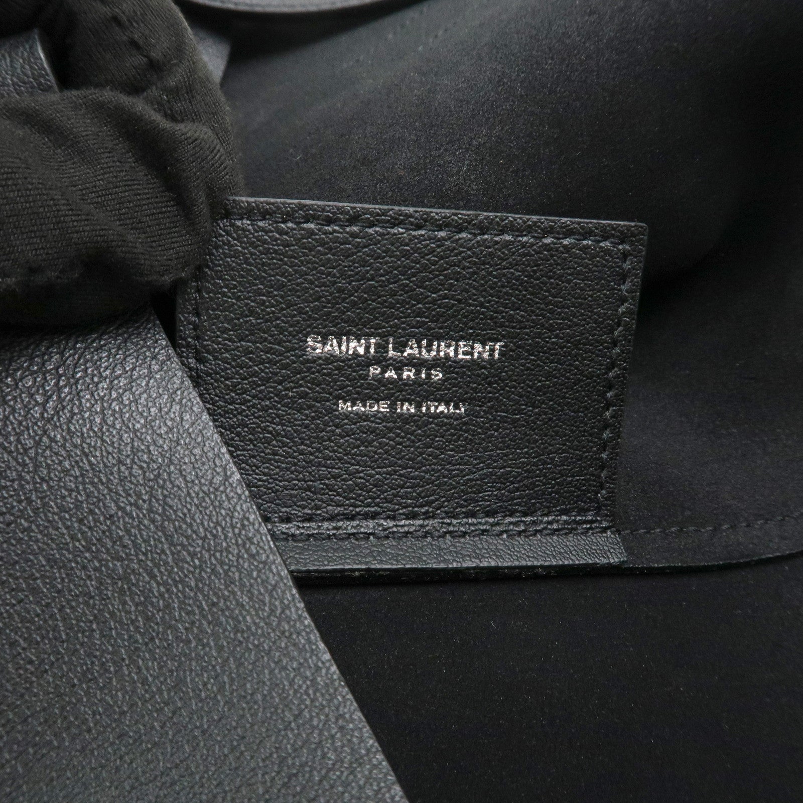 Saint Laurent Leather Tote Bag Shoulder Bag Black